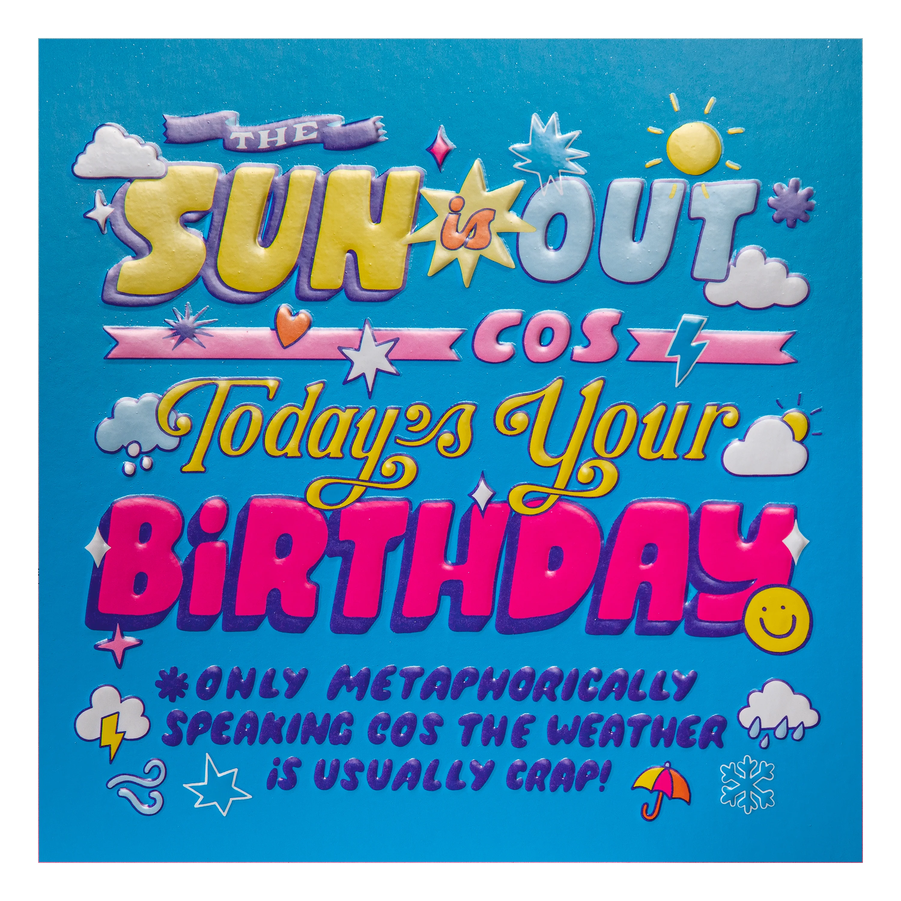 Liz Harry Design 'Sun's Out' Contemporary Birthday Card - Image 4