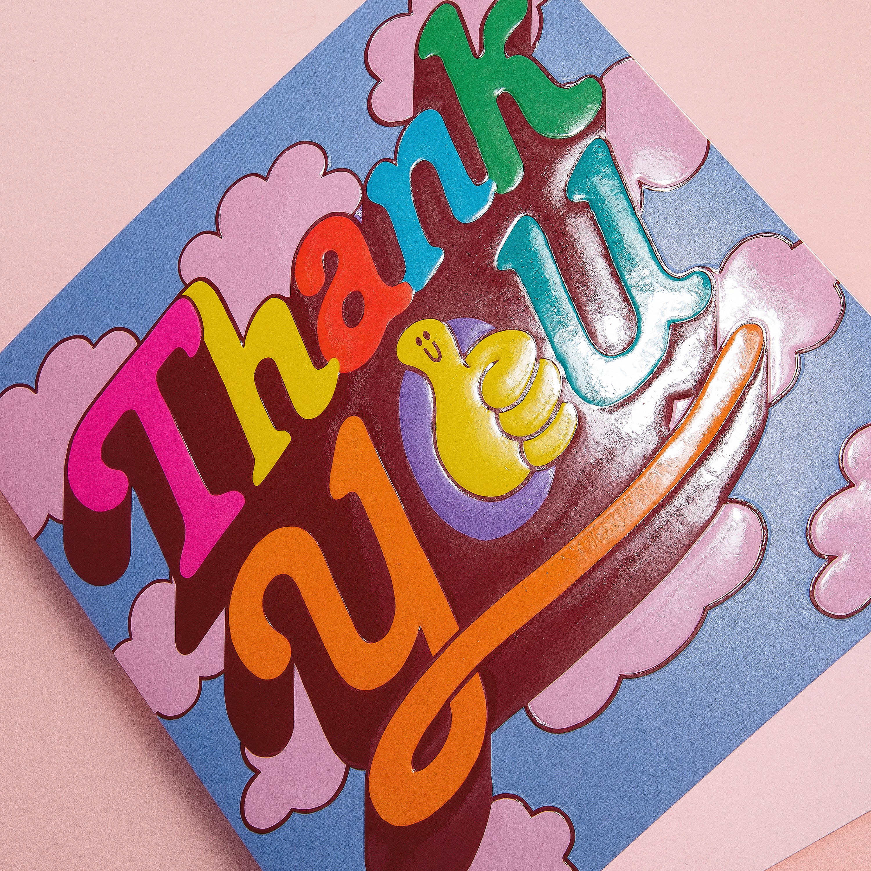 Liz Harry Design 'Thumbs Up' Contemporary Thank You Card - Image 3