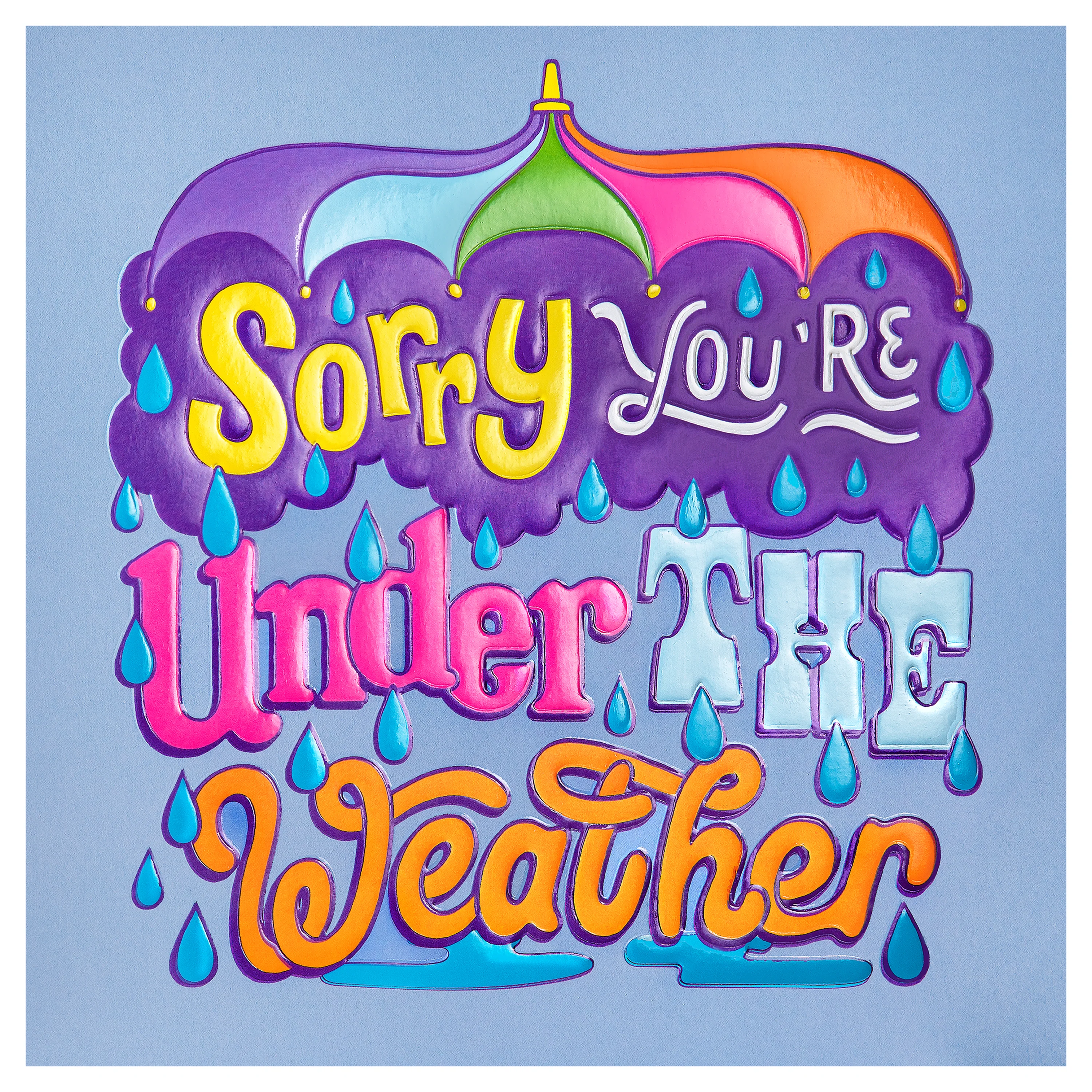 Liz Harry Design 'Under the Weather' Contemporary Get Well Card - Image 4