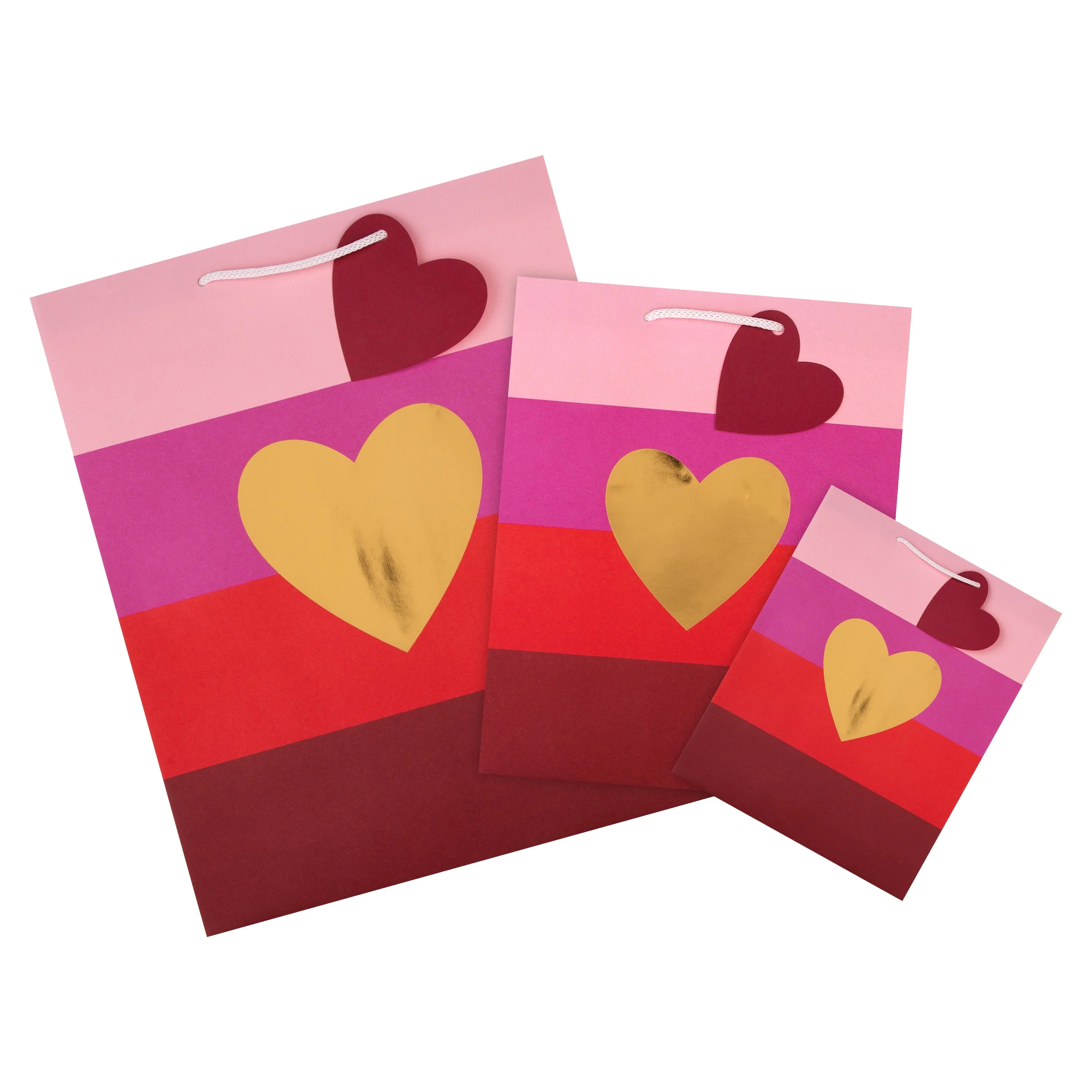 Love Hearts Gift Bag Bundle - 3 Bags in 1 Contemporary Design - Image 3