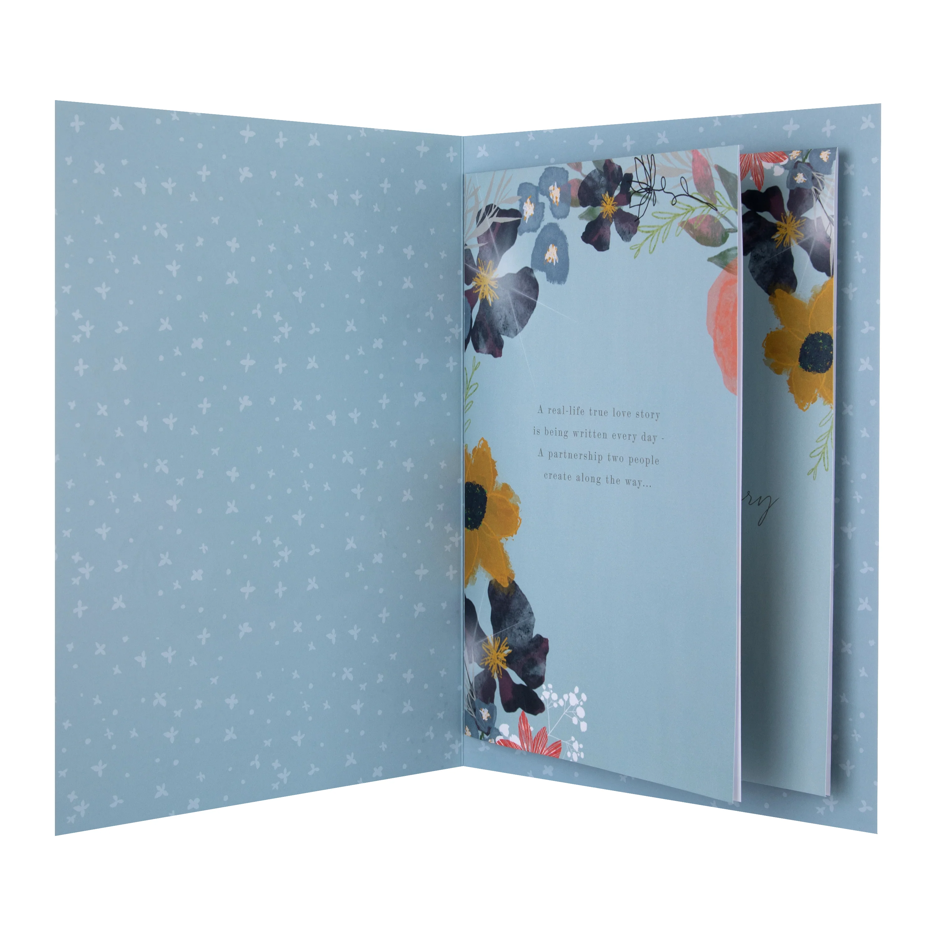 Luxury Boxed Anniversary Card - Traditional Illustrated Wine Glasses & Heart Design - Image 4
