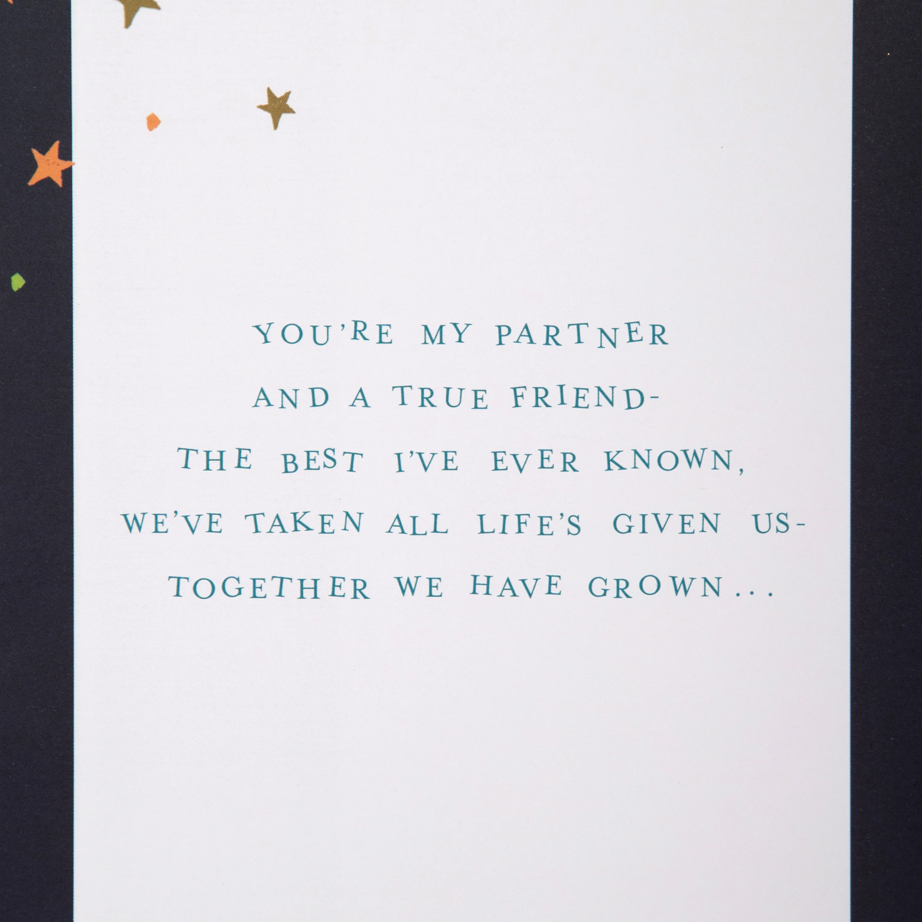 Luxury Boxed Card for Husband - Traditional Graphic Star Design - Image 6