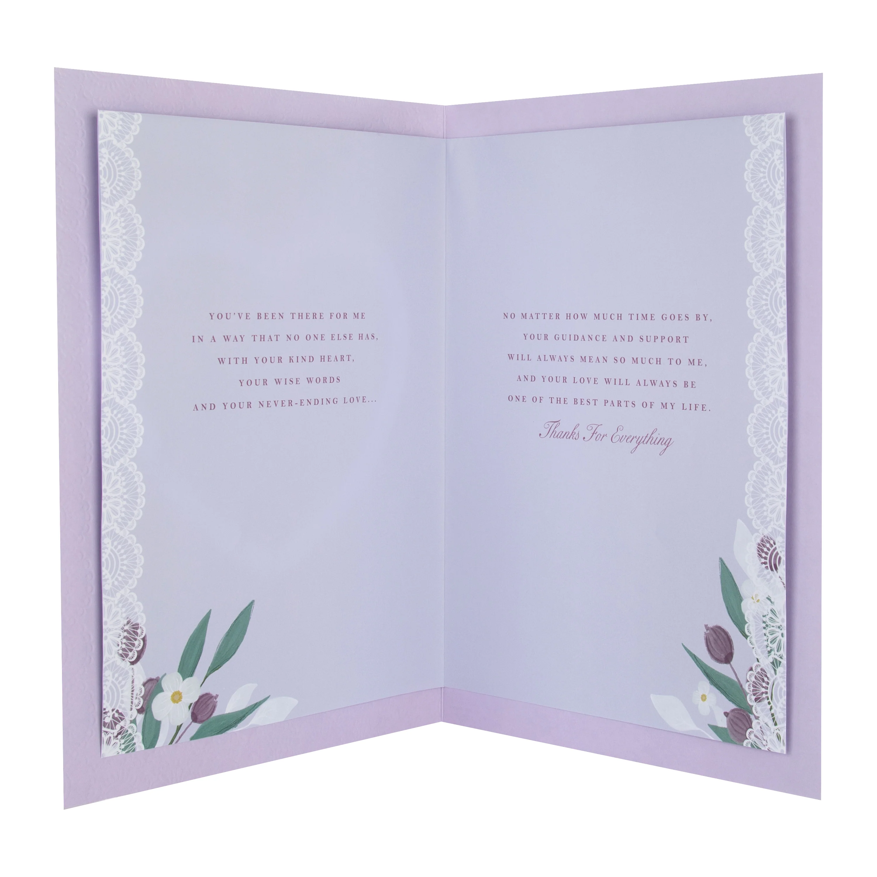 Luxury Boxed Card for Mum - Traditional Illustrated Floral Heart Design - Image 4