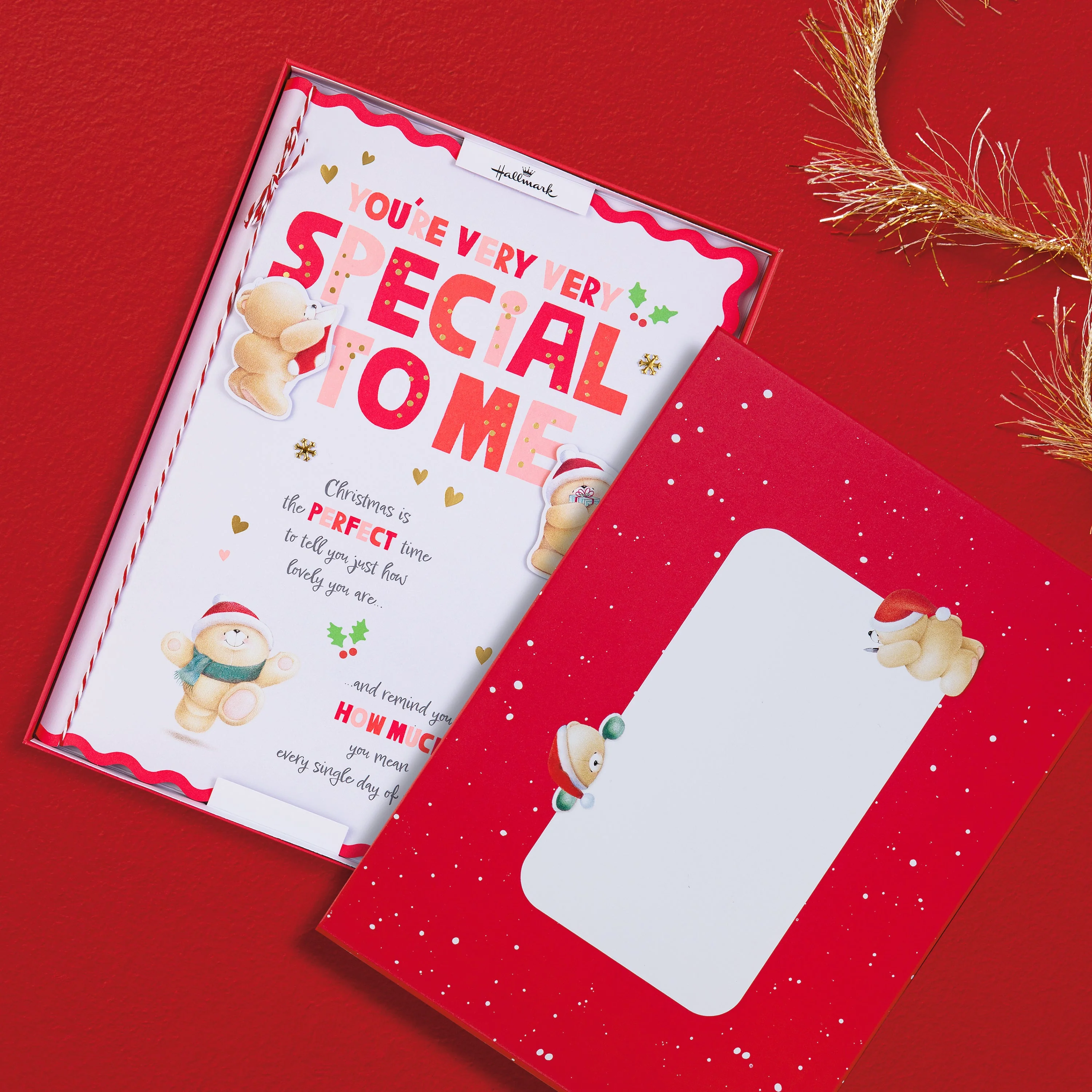 Luxury Boxed Christmas Card for Someone Special - Cute Forever Friends Sweet Festive Design