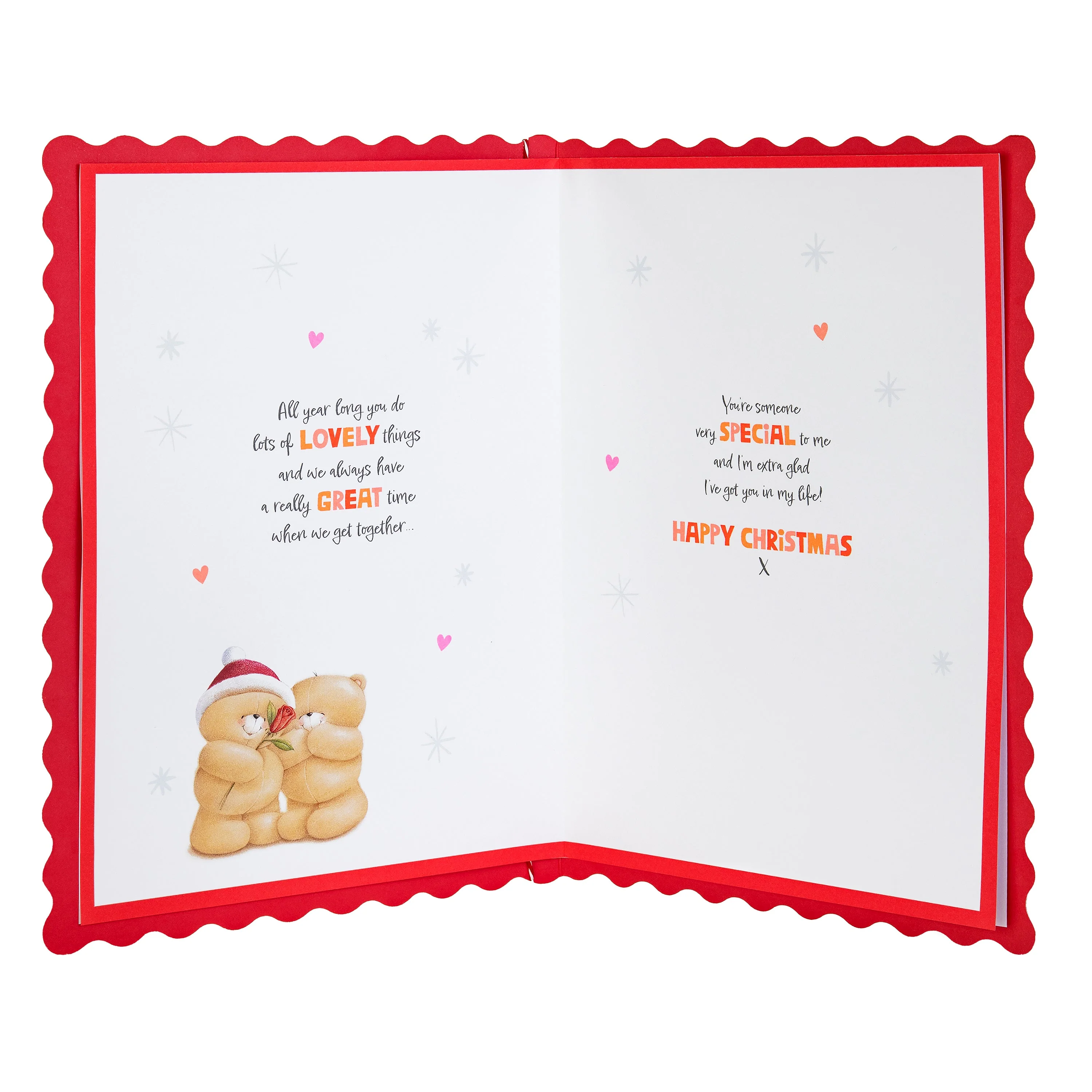 Luxury Boxed Christmas Card for Someone Special - Cute Forever Friends Sweet Festive Design - Image 3