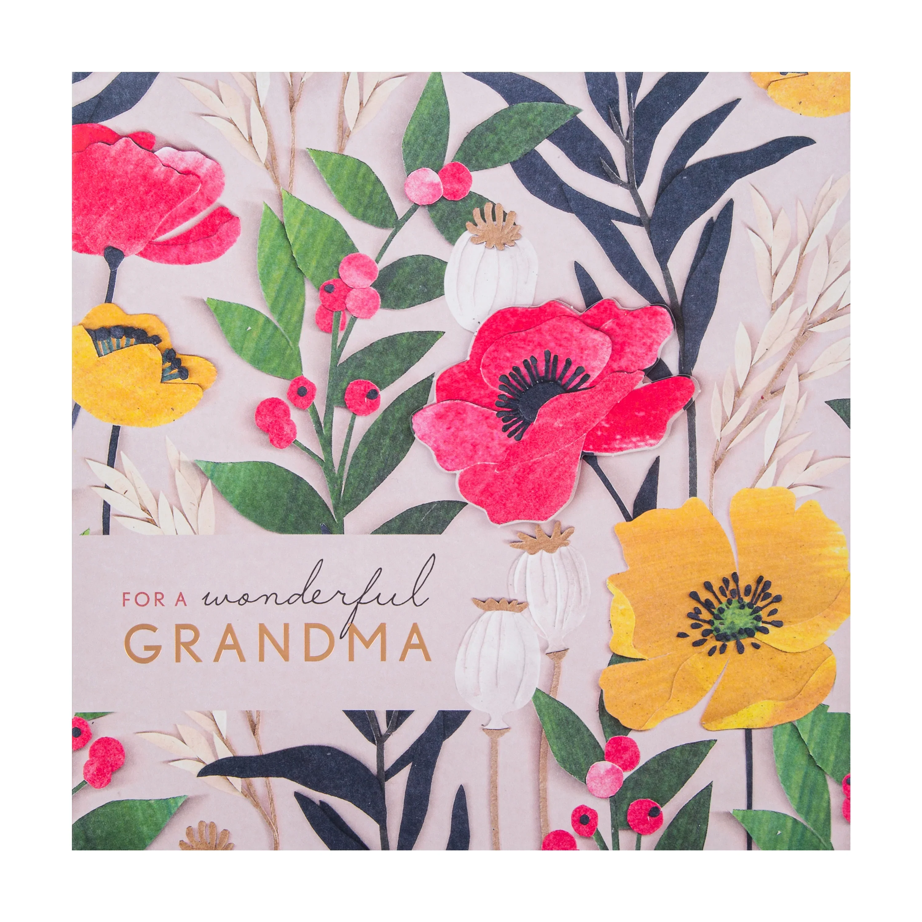 Luxury Boxed Mother's Day Card for Grandma - Floral Design with Flower Keepsake & Gift Box - Image 5
