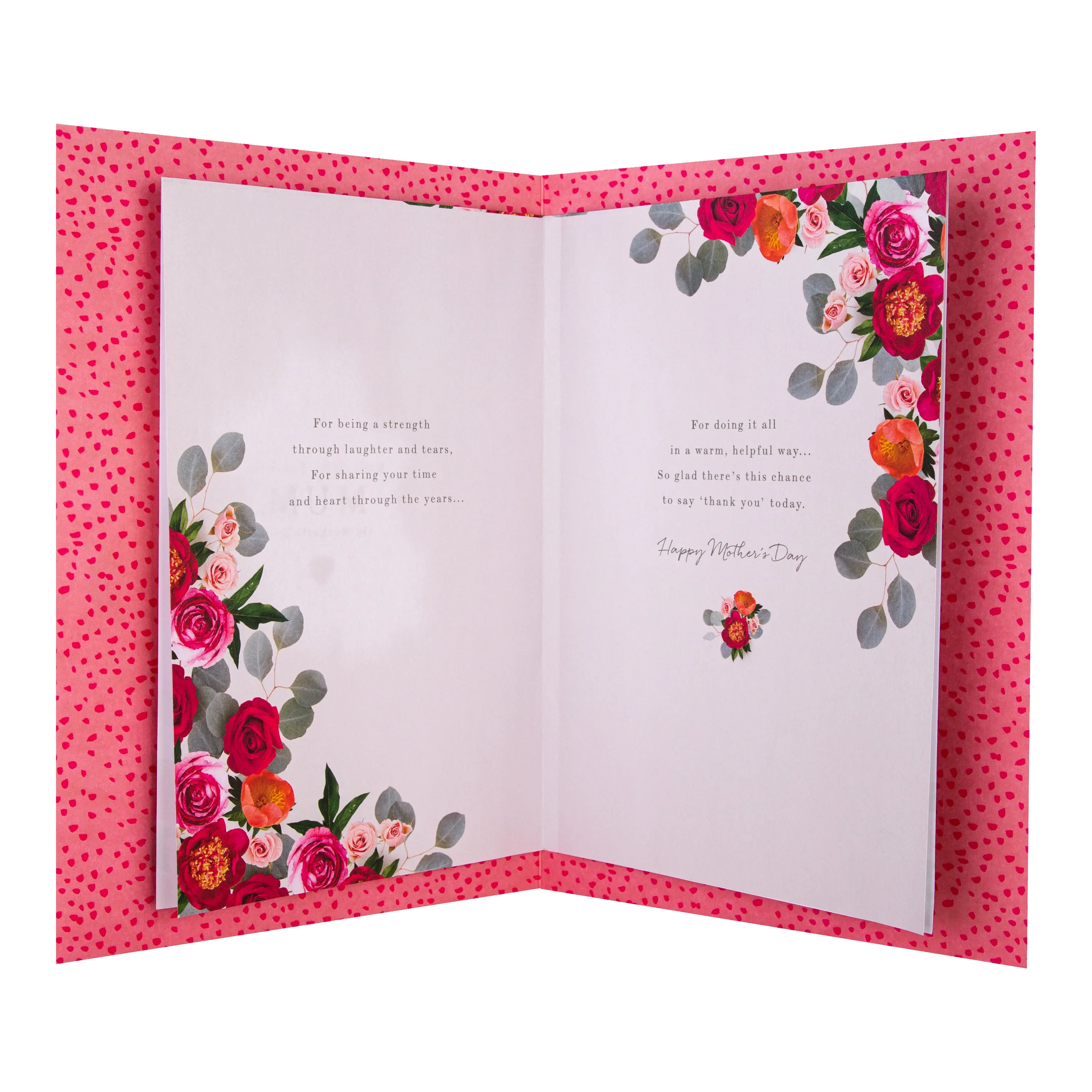 Luxury Boxed Mother's Day Card for Mum - Traditional Floral Wreath Design & Gift Box - Image 4