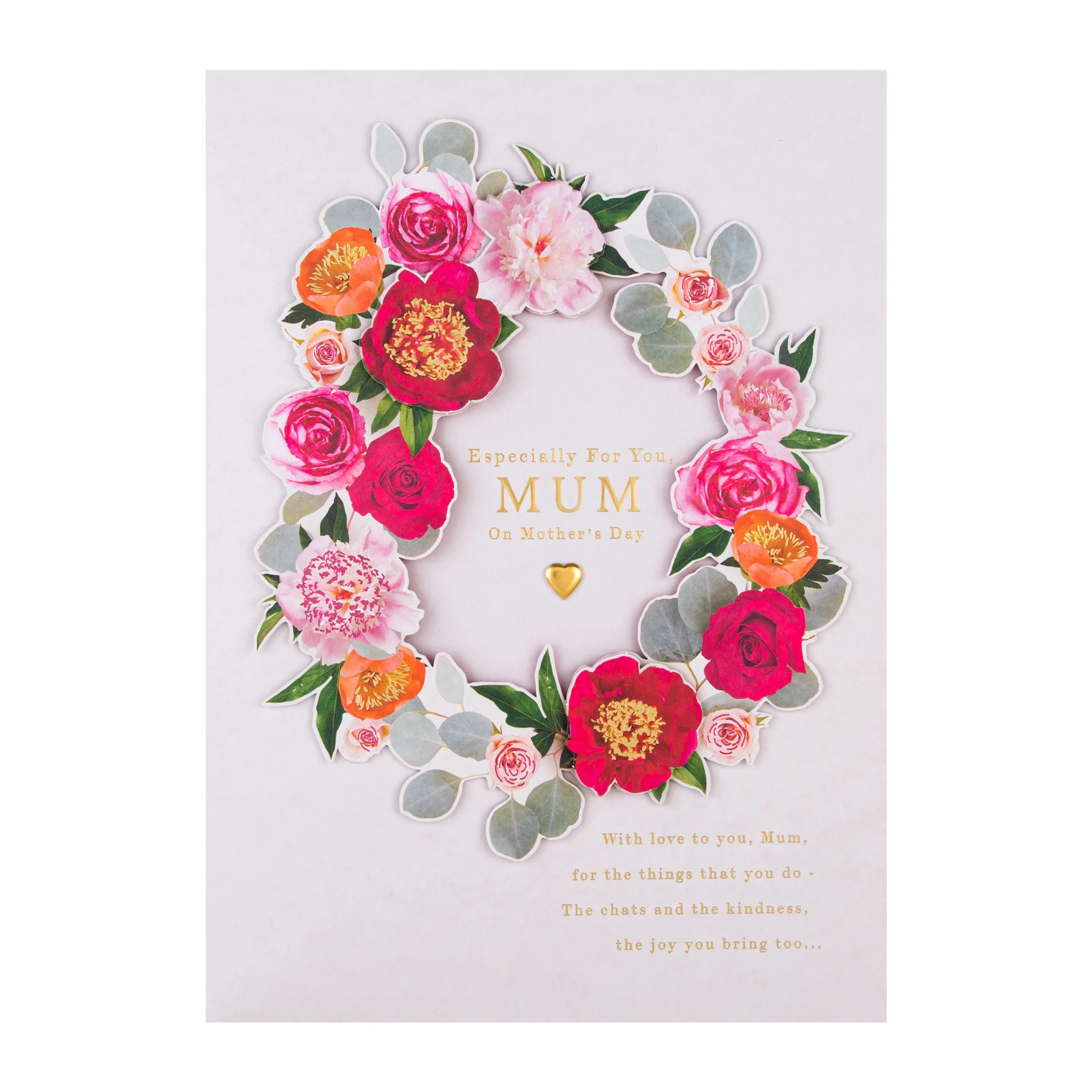Luxury Boxed Mother's Day Card for Mum - Traditional Floral Wreath Design & Gift Box - Image 5