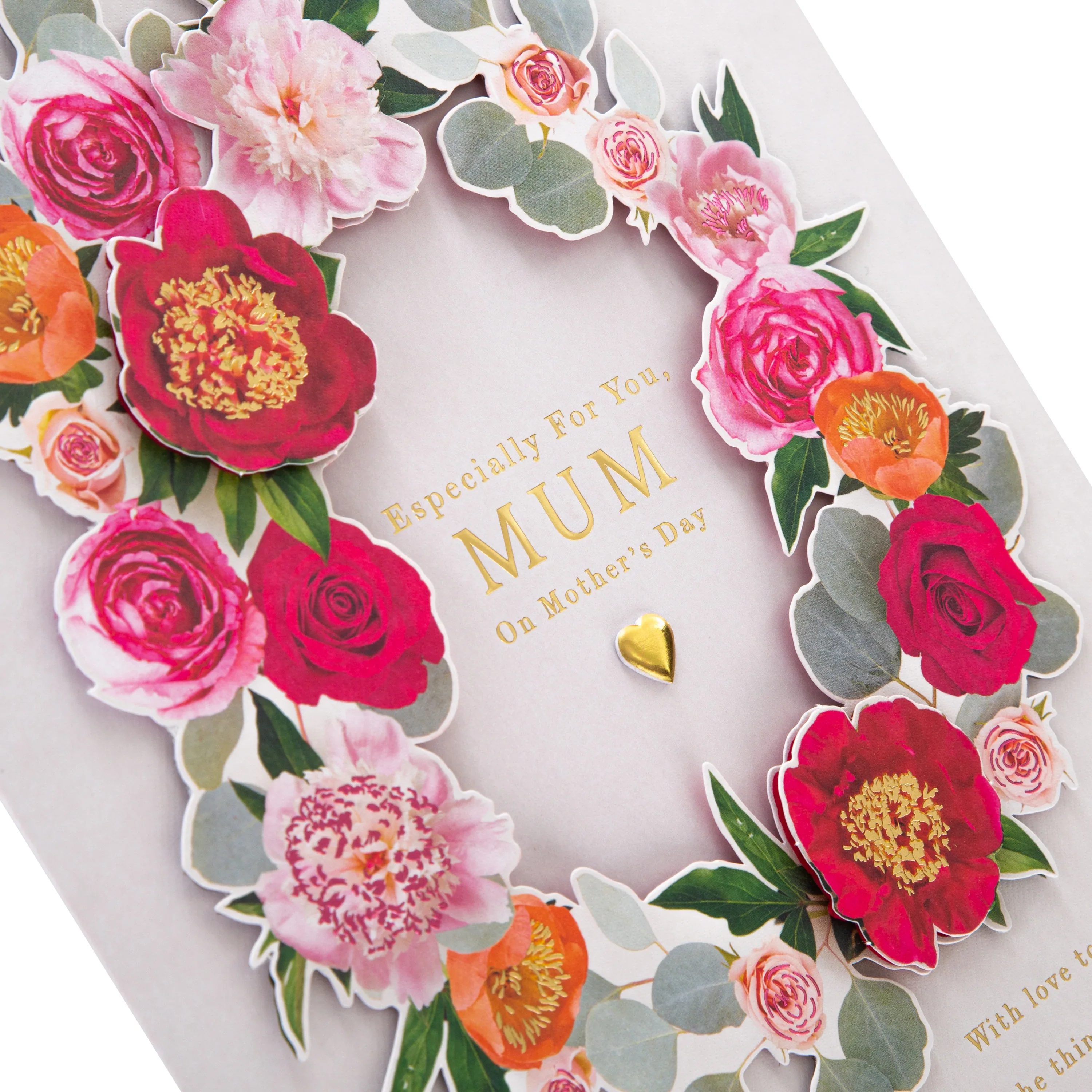 Luxury Boxed Mother's Day Card for Mum - Traditional Floral Wreath Design & Gift Box - Image 6
