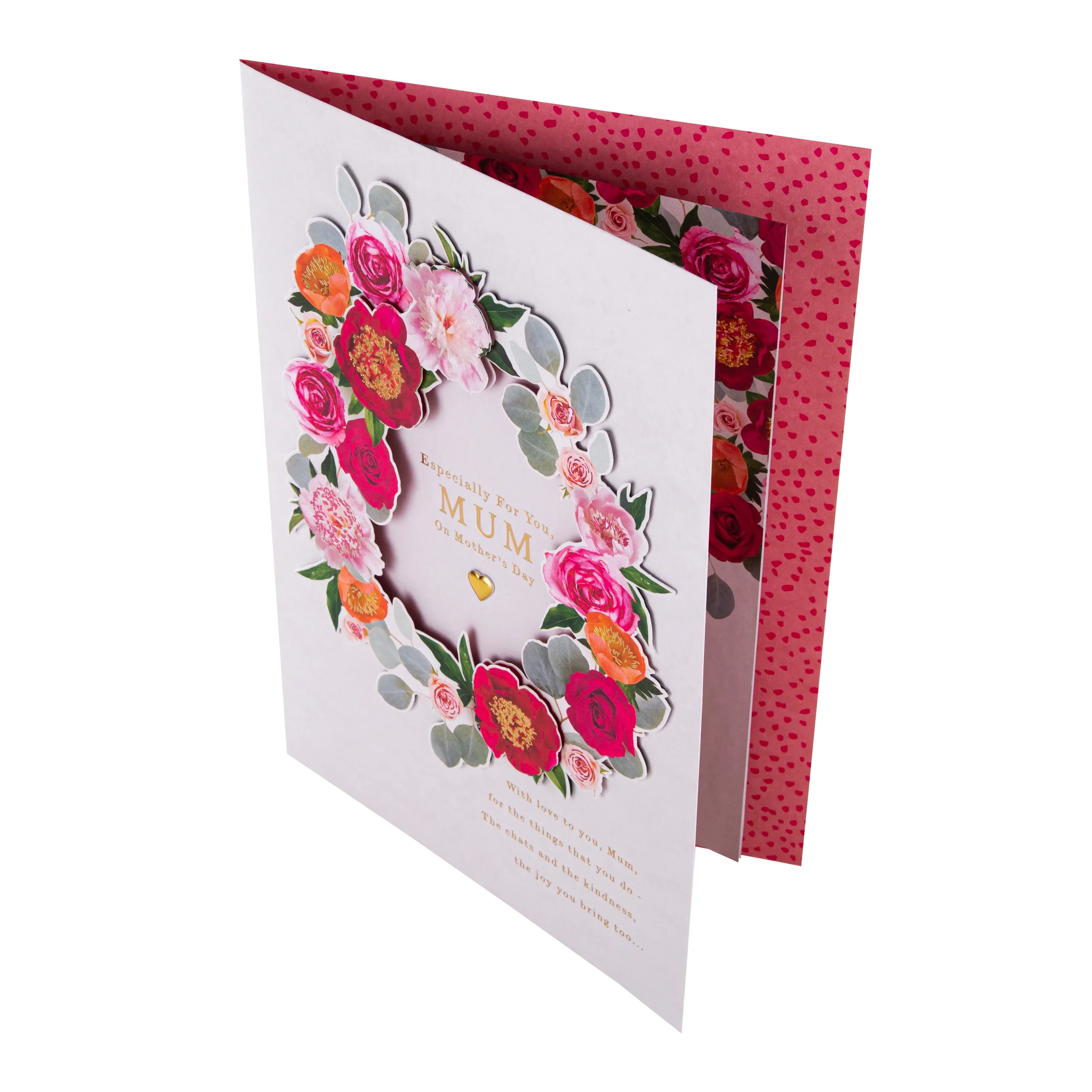 Luxury Boxed Mother's Day Card for Mum - Traditional Floral Wreath Design & Gift Box - Image 7