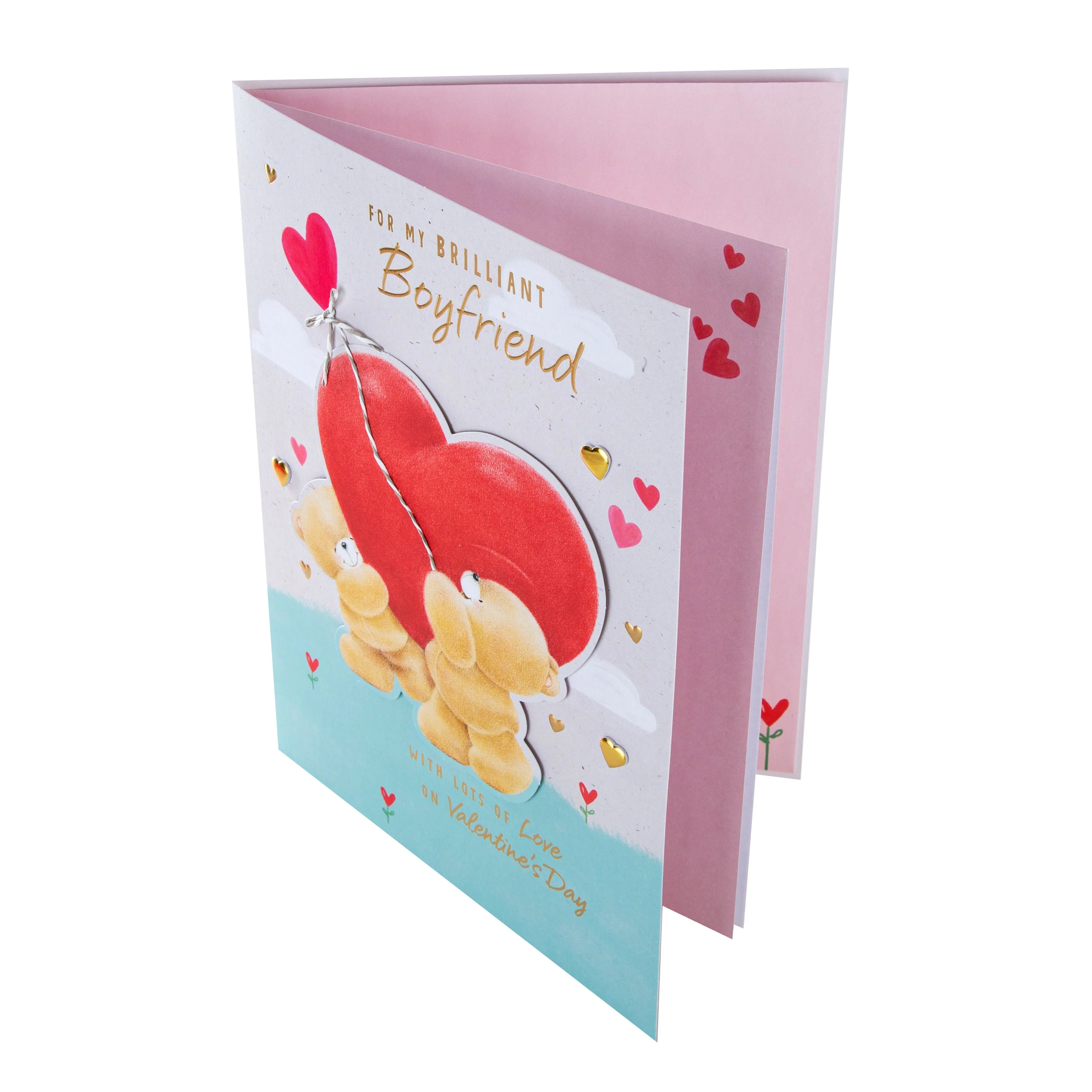 Luxury Valentine's Day Card for Boyfriend - Adorable Forever Friends Design with Gift Box - Image 6