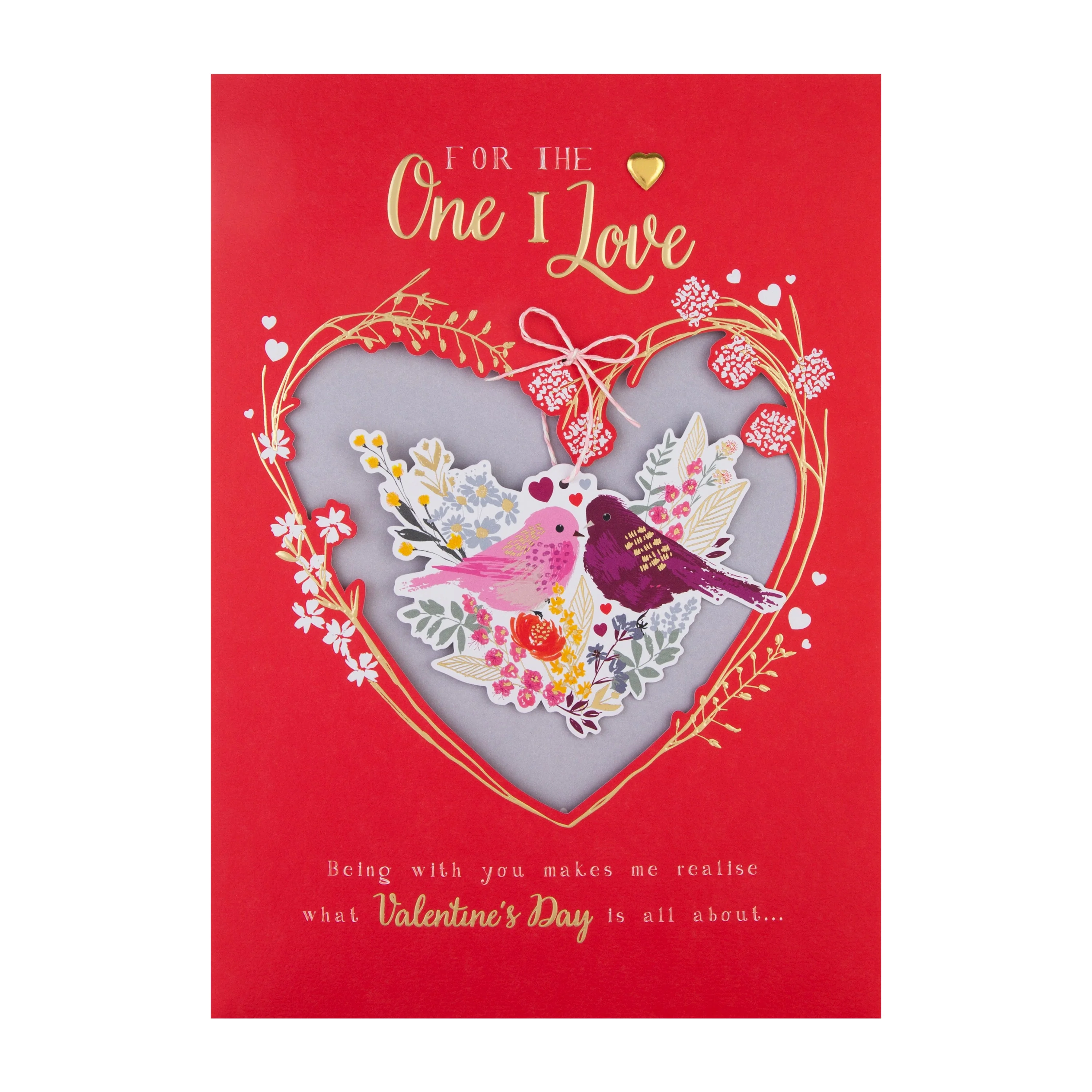 Luxury Valentine's Day Card for One I Love - Sweet Bird and Heart Design with Gift Box - Image 7