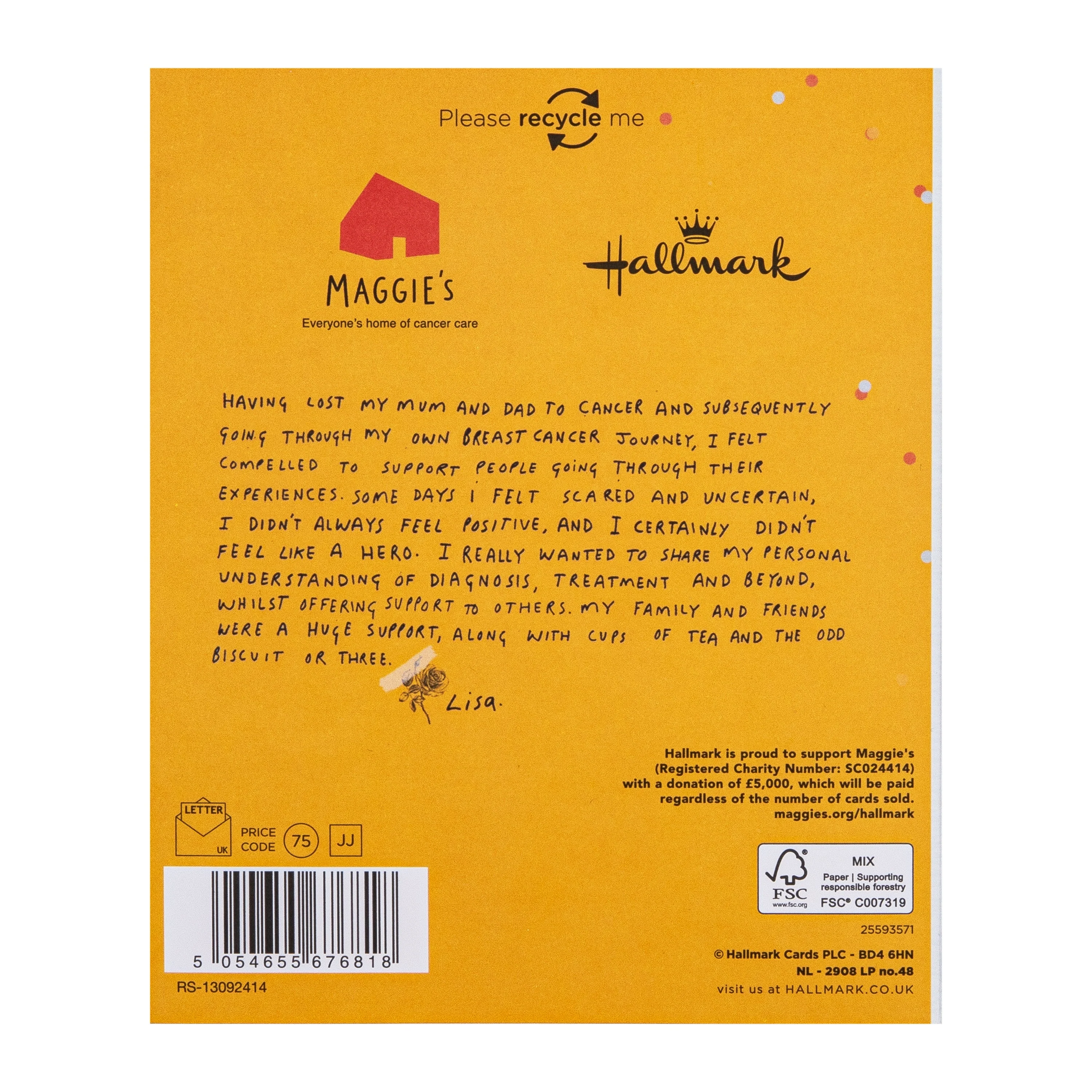 Maggie's - Cancer Diagnosis Charity Card - I Loved You Before Design - Image 8