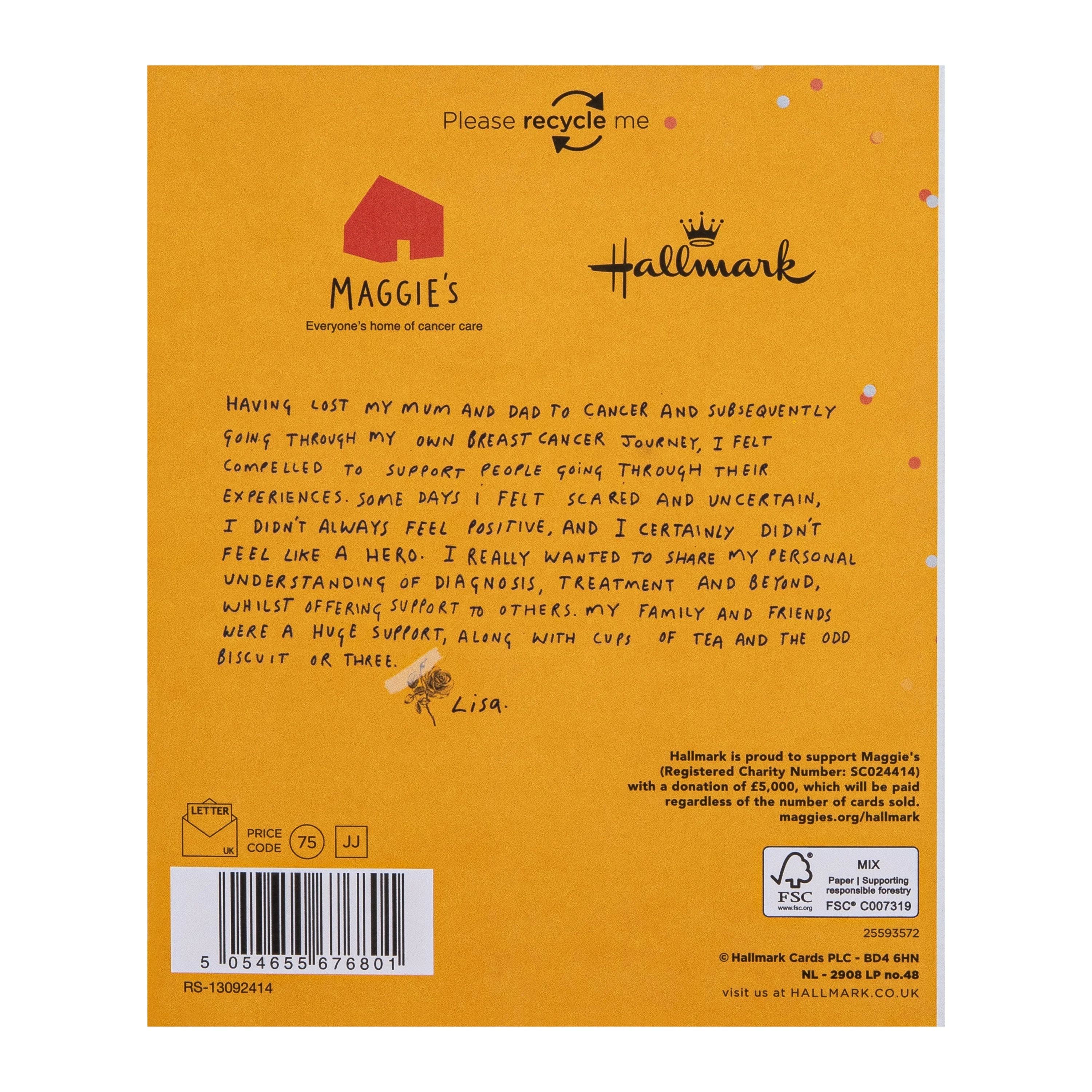 Maggie's - Cancer Diagnosis Charity Card - I'm Here For You Design - Image 8