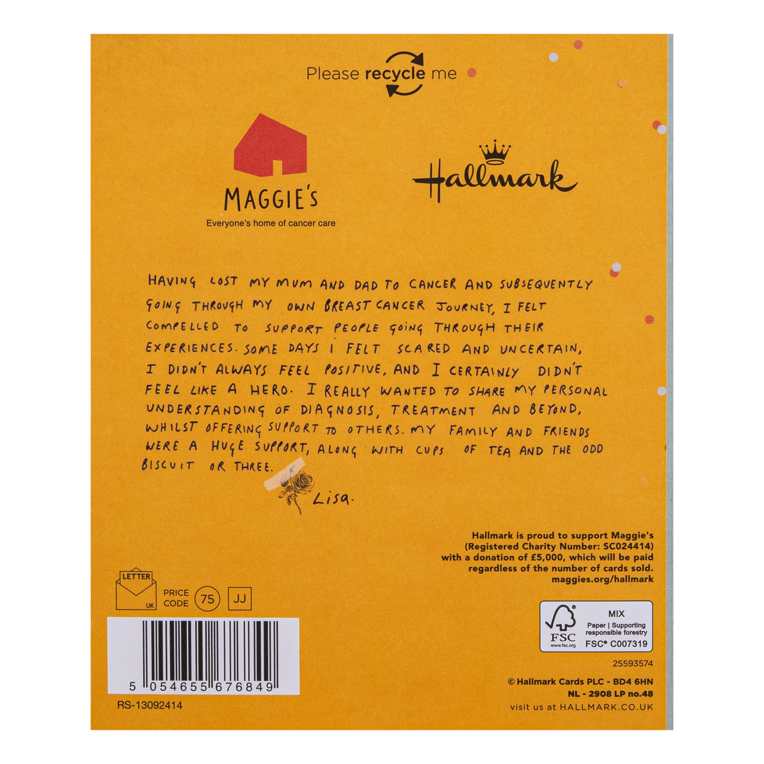 Maggie's - Cancer Treatment Charity Card - Chemo Thinking of You Design - Image 8