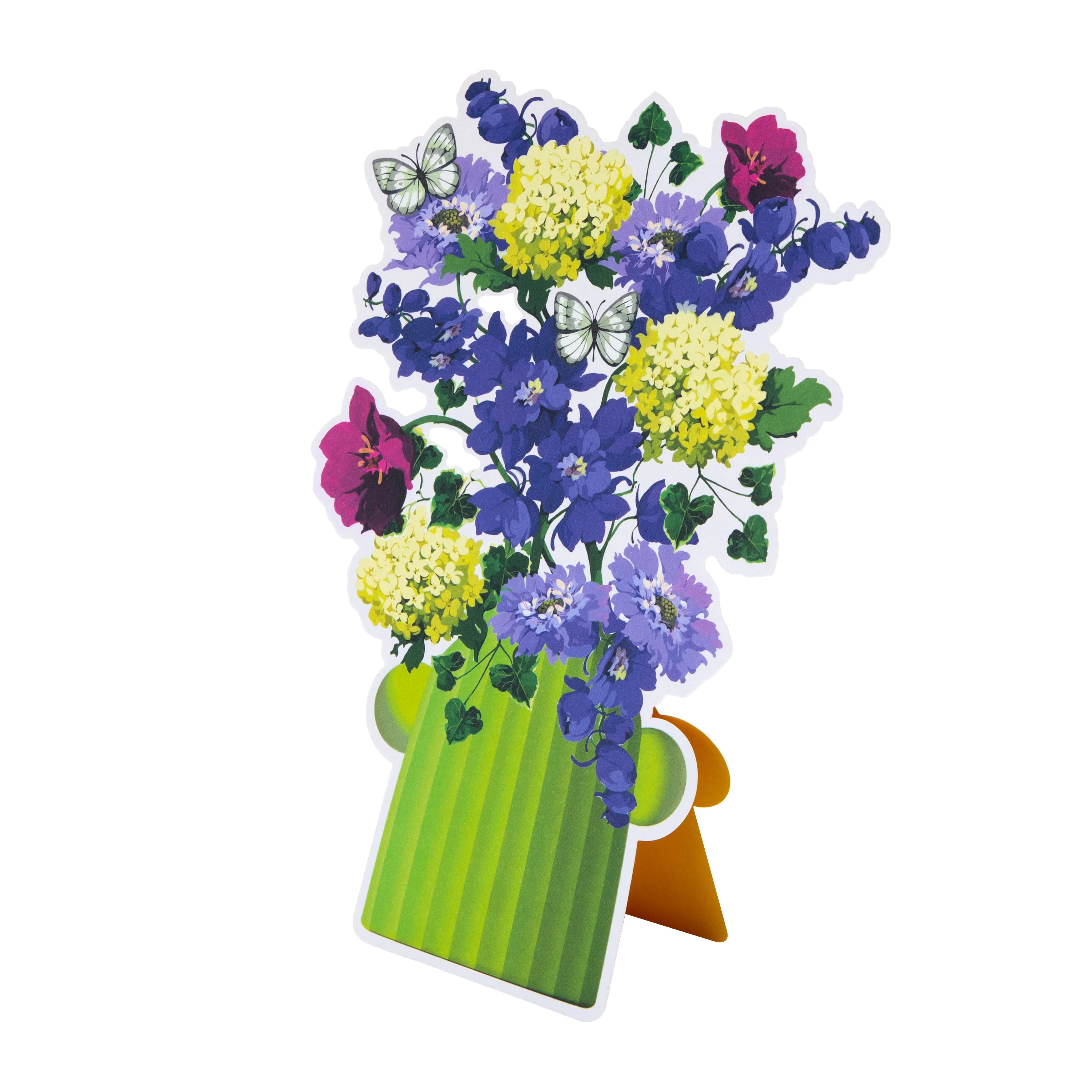 Magical Botanicals Paper Flowers 'Delights'  - Die Cut Green Vase