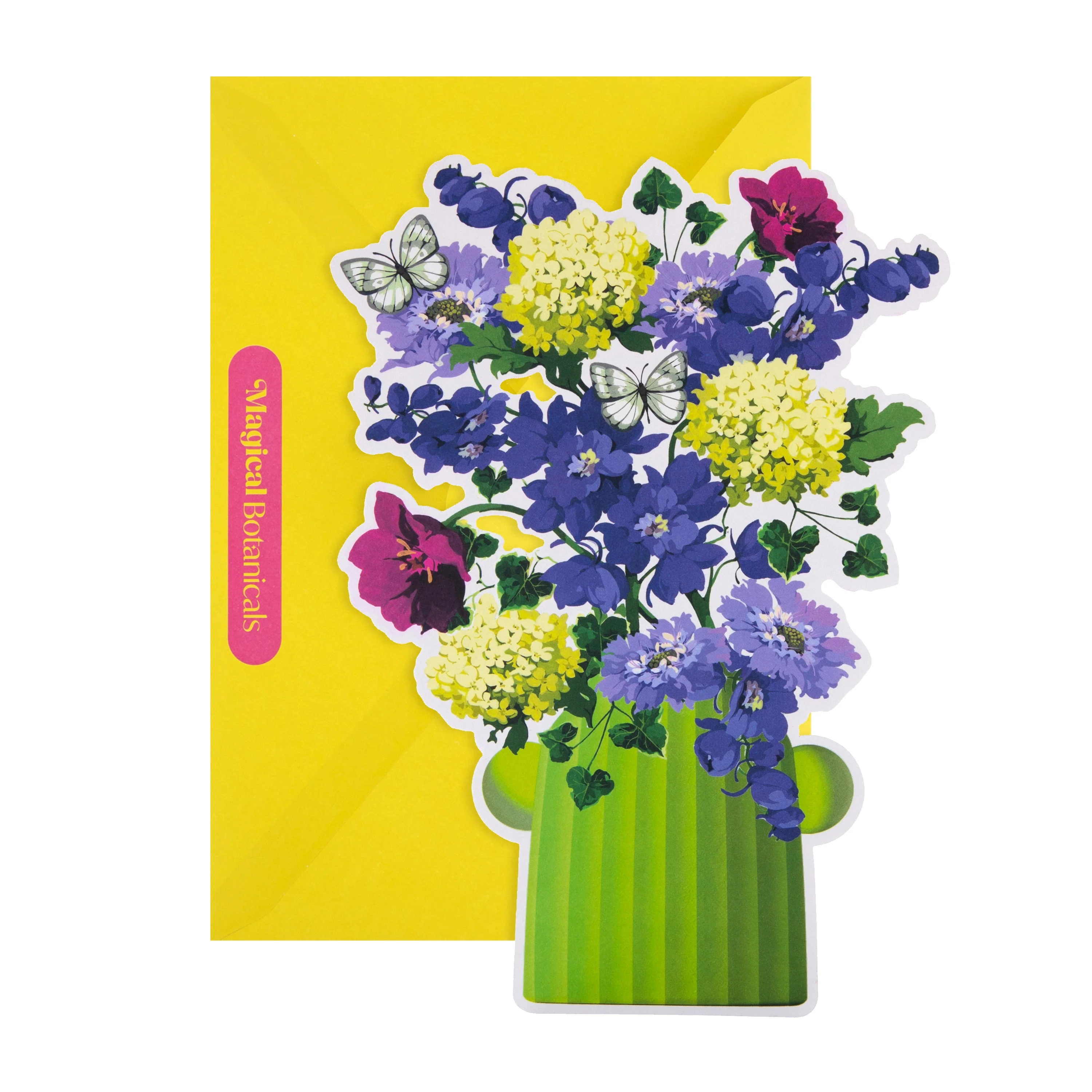 Magical Botanicals Paper Flowers 'Delights'  - Die Cut Green Vase - Image 3