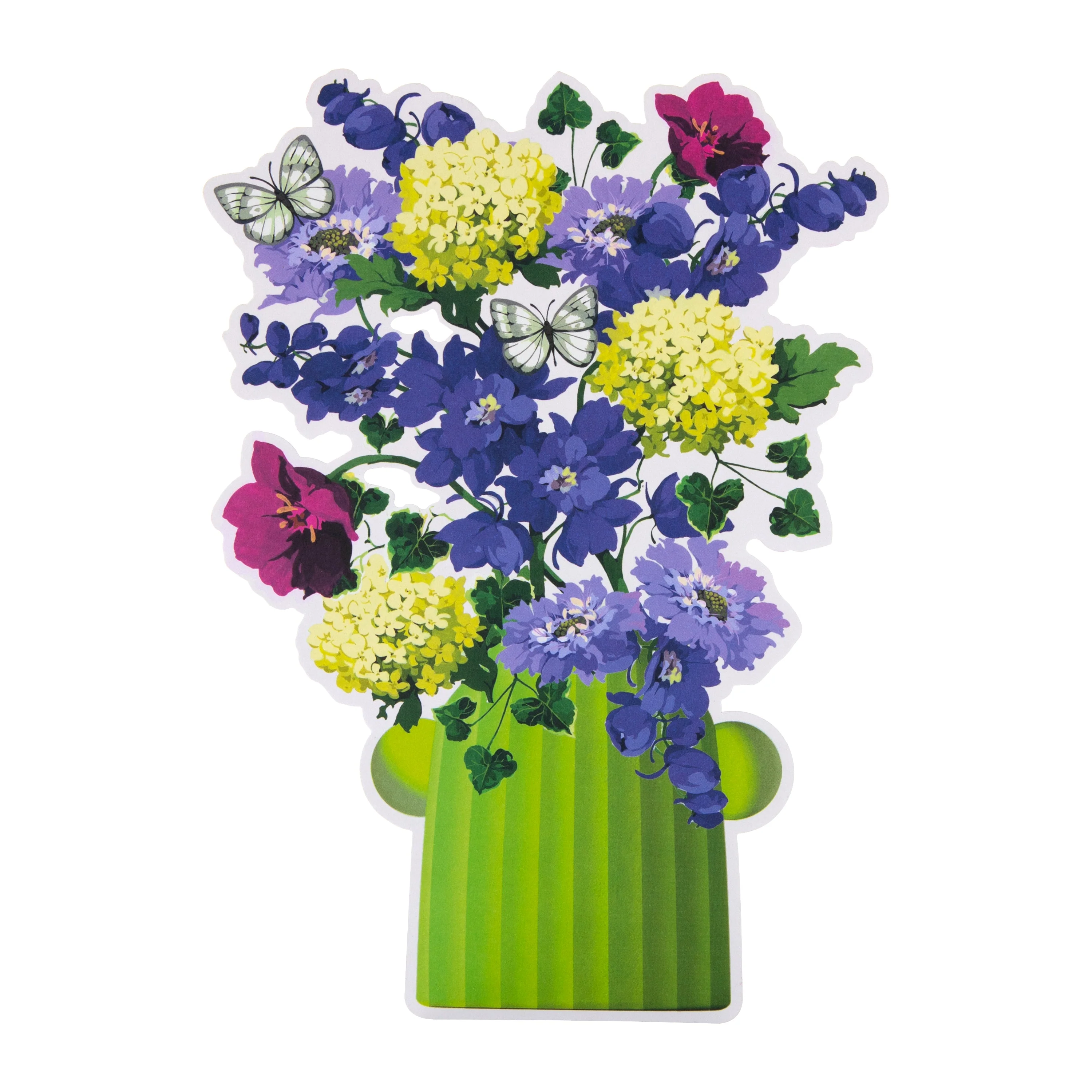 Magical Botanicals Paper Flowers 'Delights'  - Die Cut Green Vase - Image 4