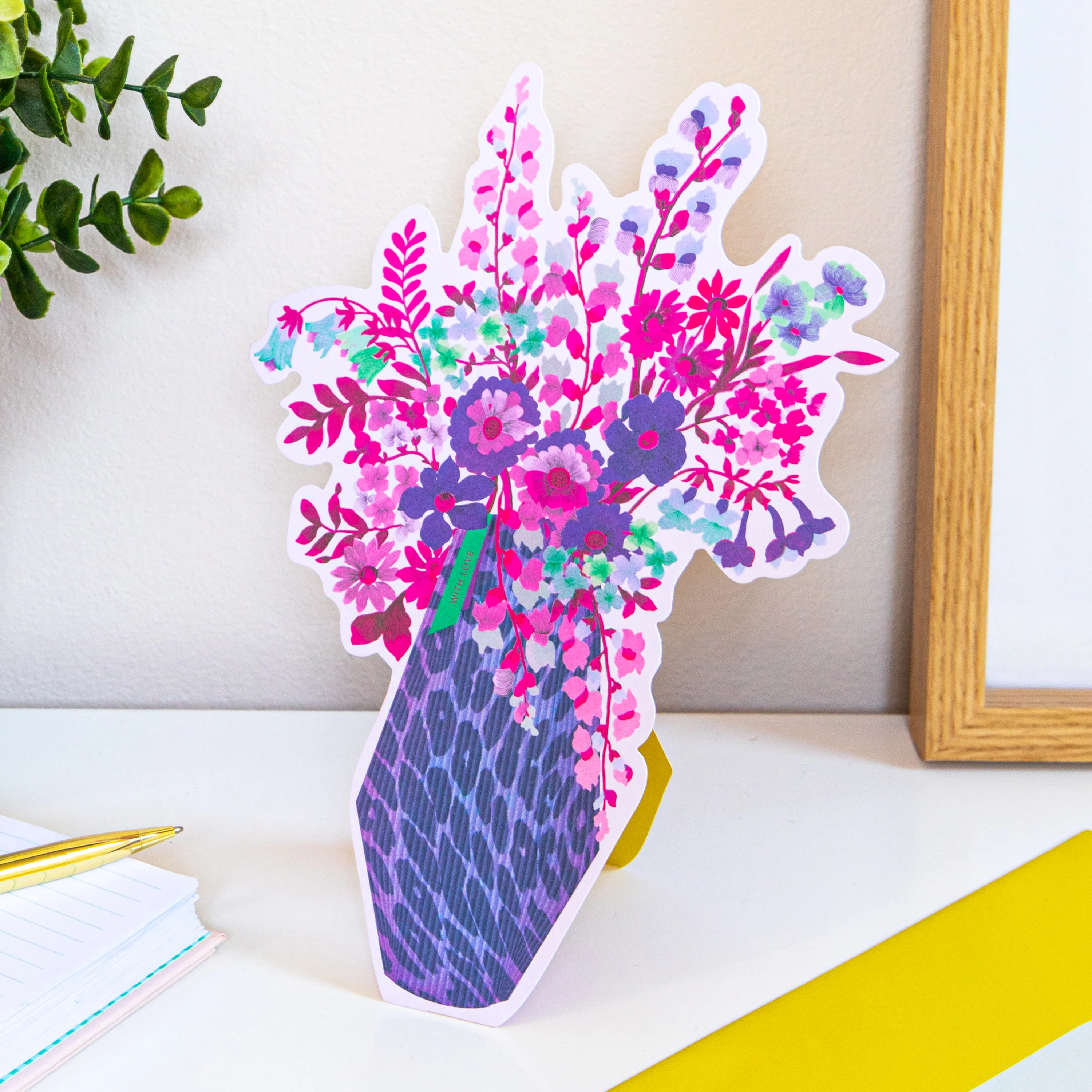 Magical Botanicals Paper Flowers 'Delights' - Die Cut Purple Vase - Image 2