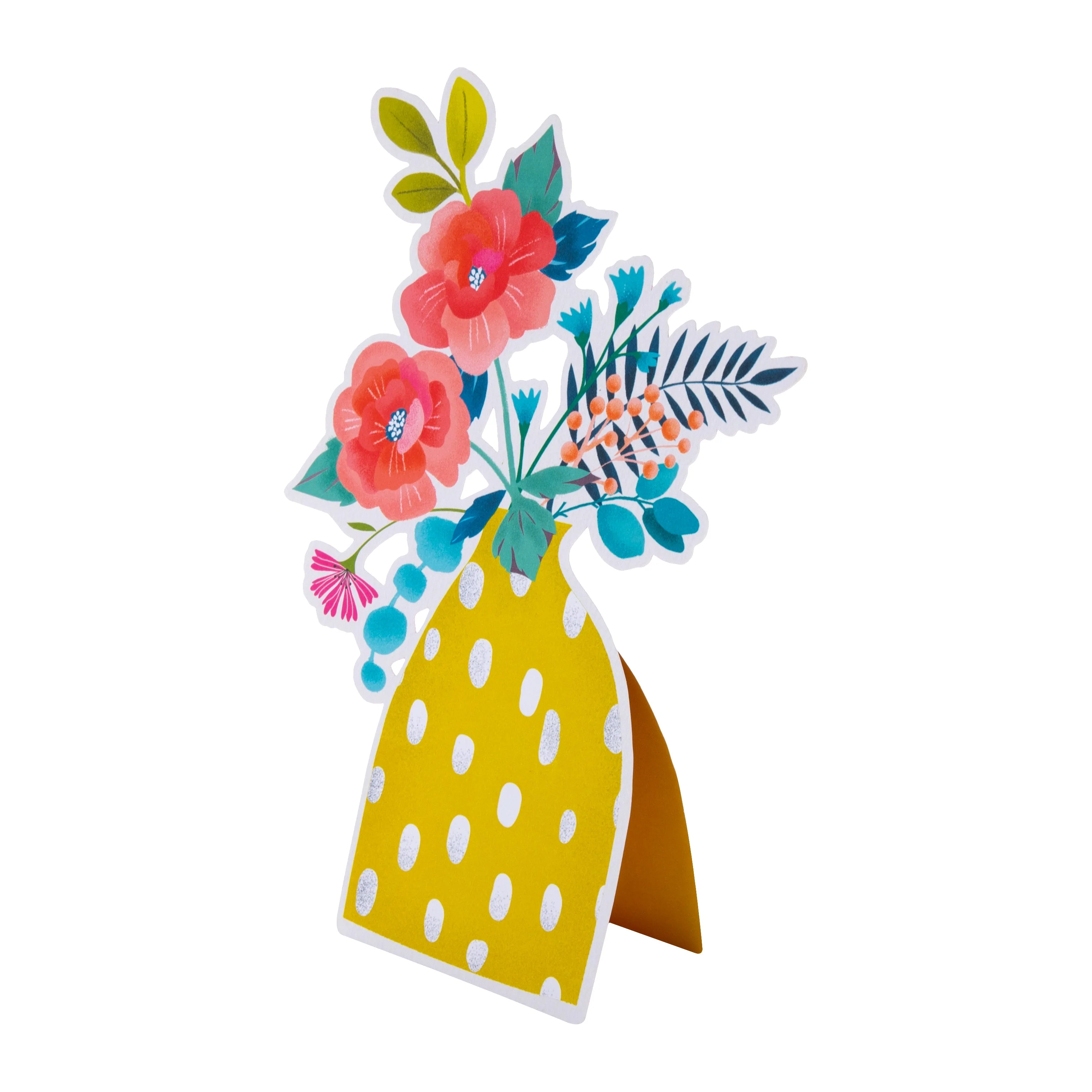 Magical Botanicals Paper Flowers 'Delights' - Die Cut Yellow Vase
