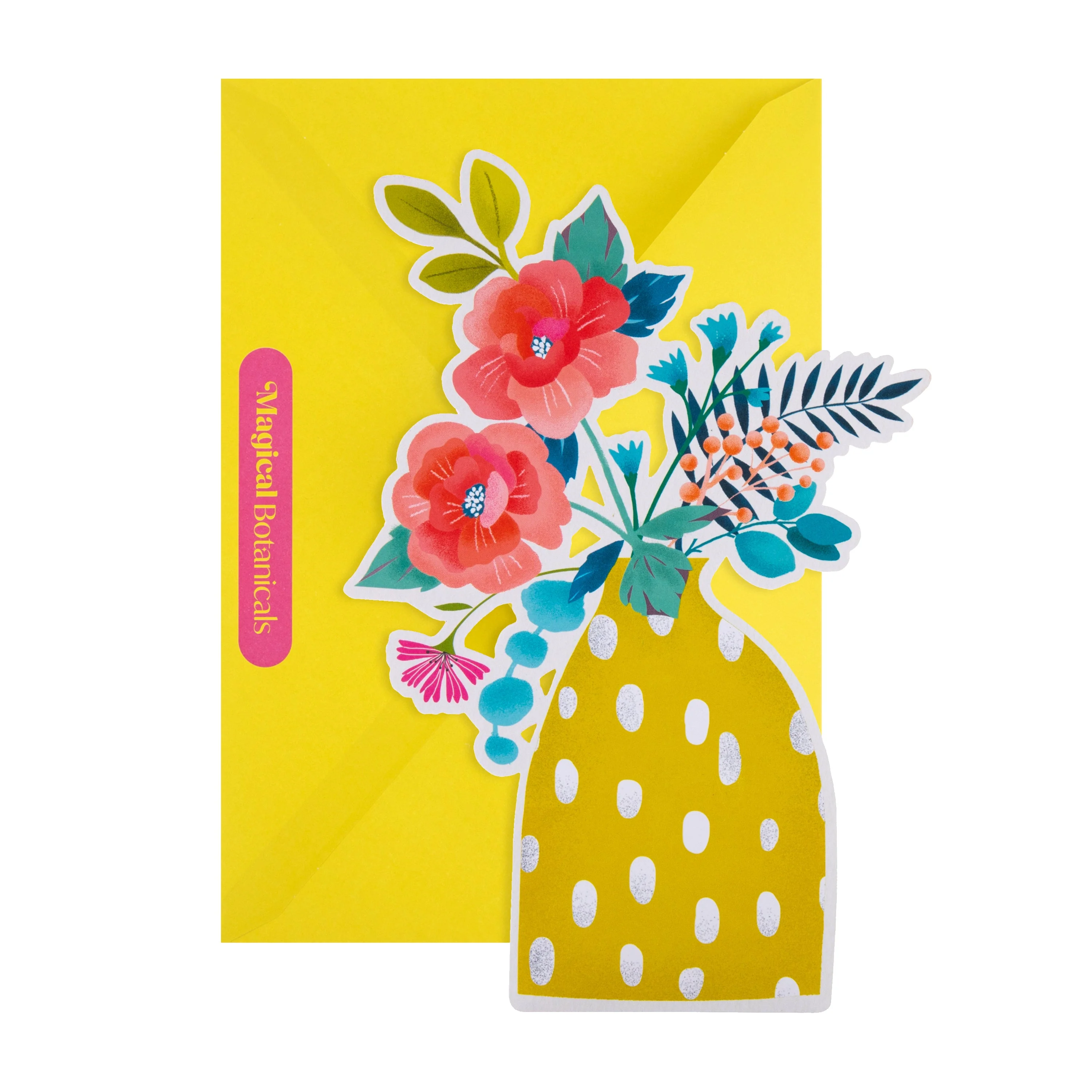 Magical Botanicals Paper Flowers 'Delights' - Die Cut Yellow Vase - Image 3