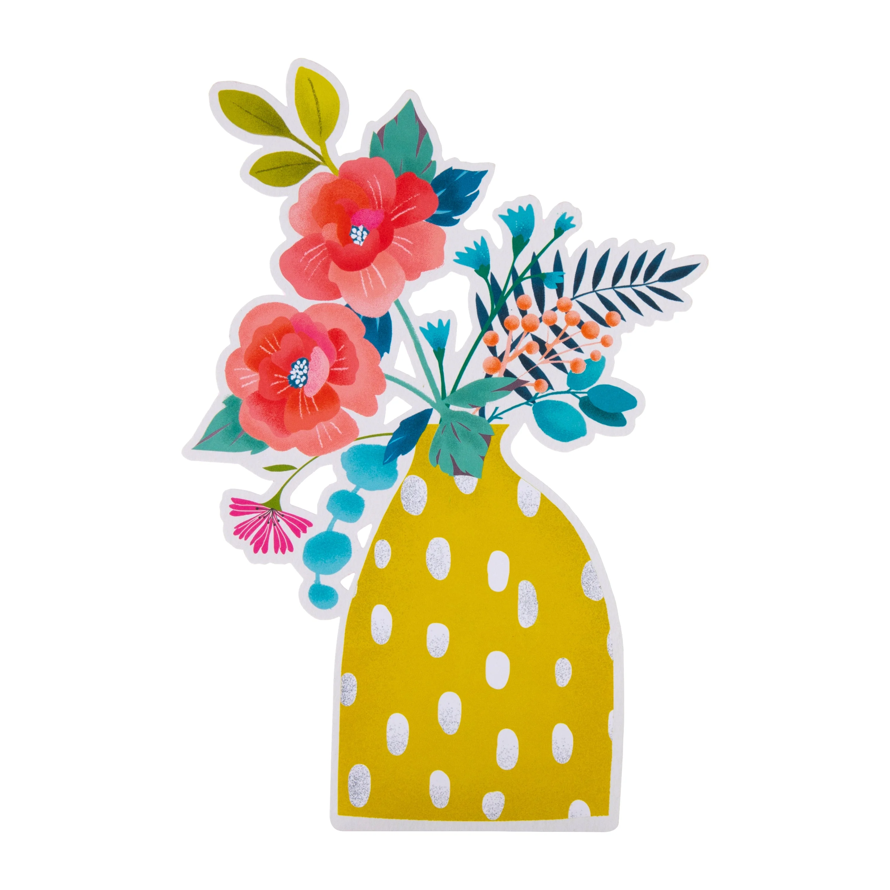 Magical Botanicals Paper Flowers 'Delights' - Die Cut Yellow Vase - Image 4