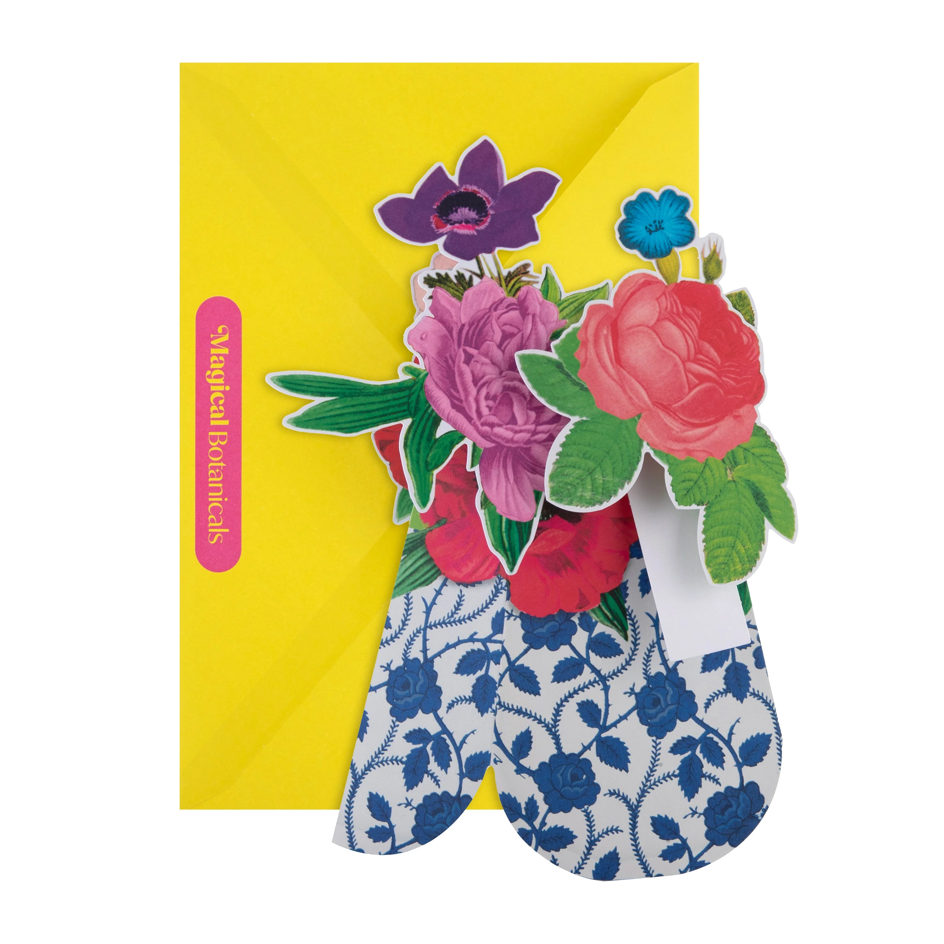 Magical Botanicals Paper Flowers 'Wonders' - 3D Pop Up Patterned Vase - Image 3
