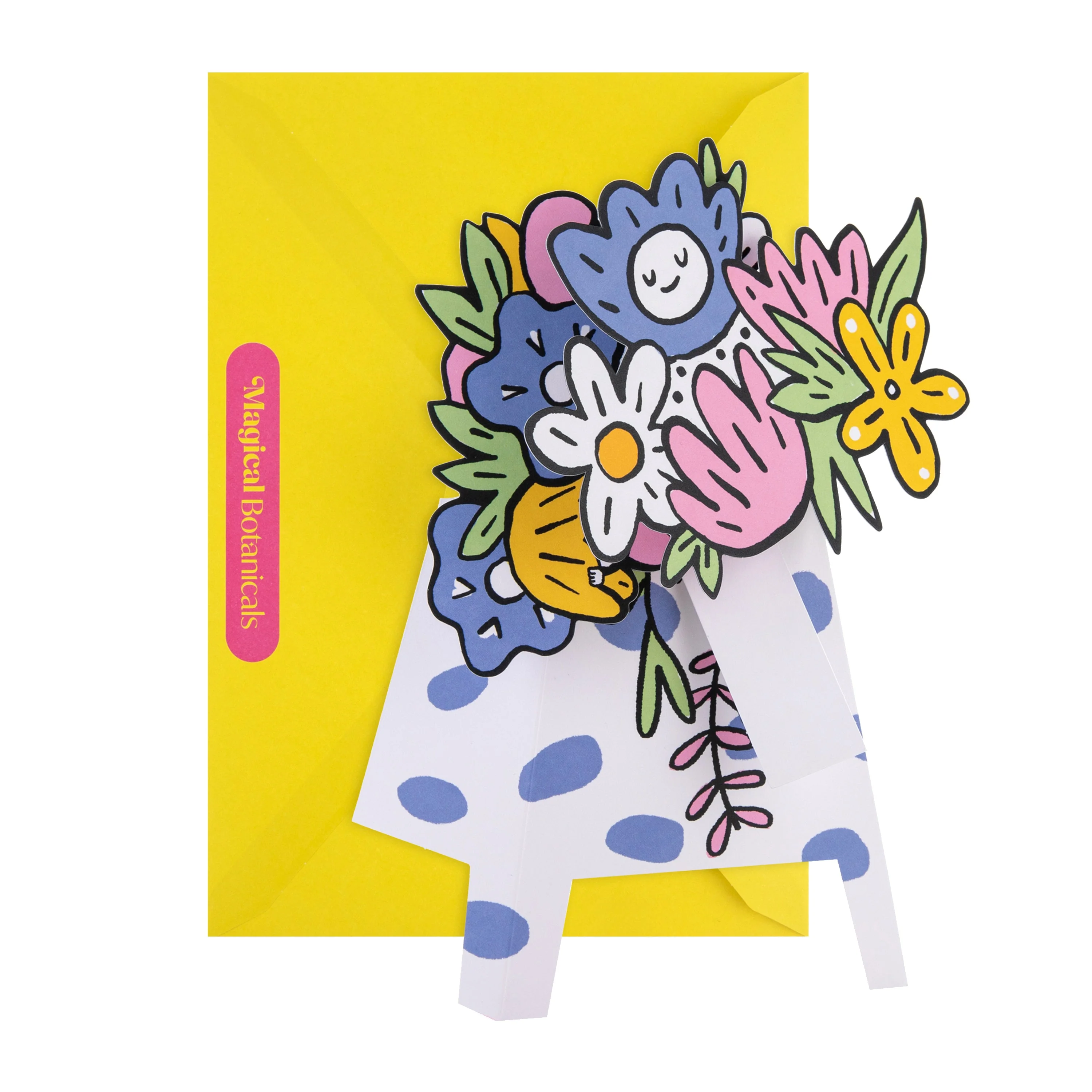 Magical Botanicals Paper Flowers 'Wonders' - 3D Pop Up Spotty Vase - Image 3