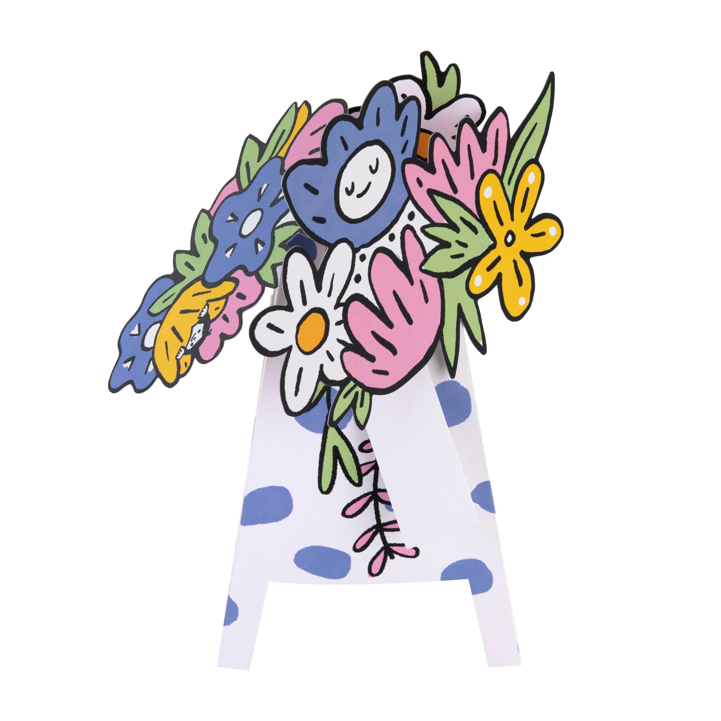 Magical Botanicals Paper Flowers 'Wonders' - 3D Pop Up Spotty Vase - Image 5