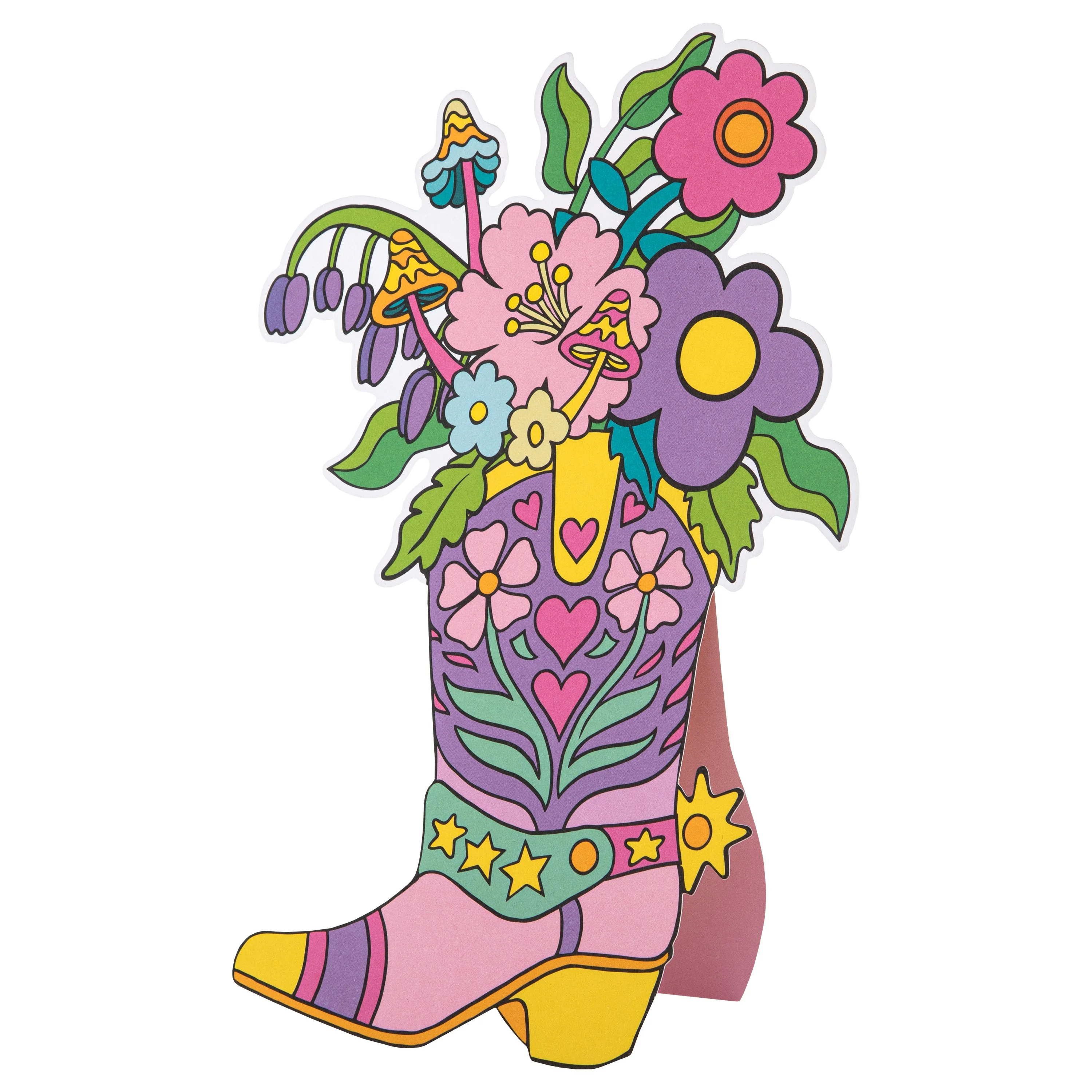 Magical Botanicals X Liz Harry Card - 'Botanical Delights' Cowboy Boot Design