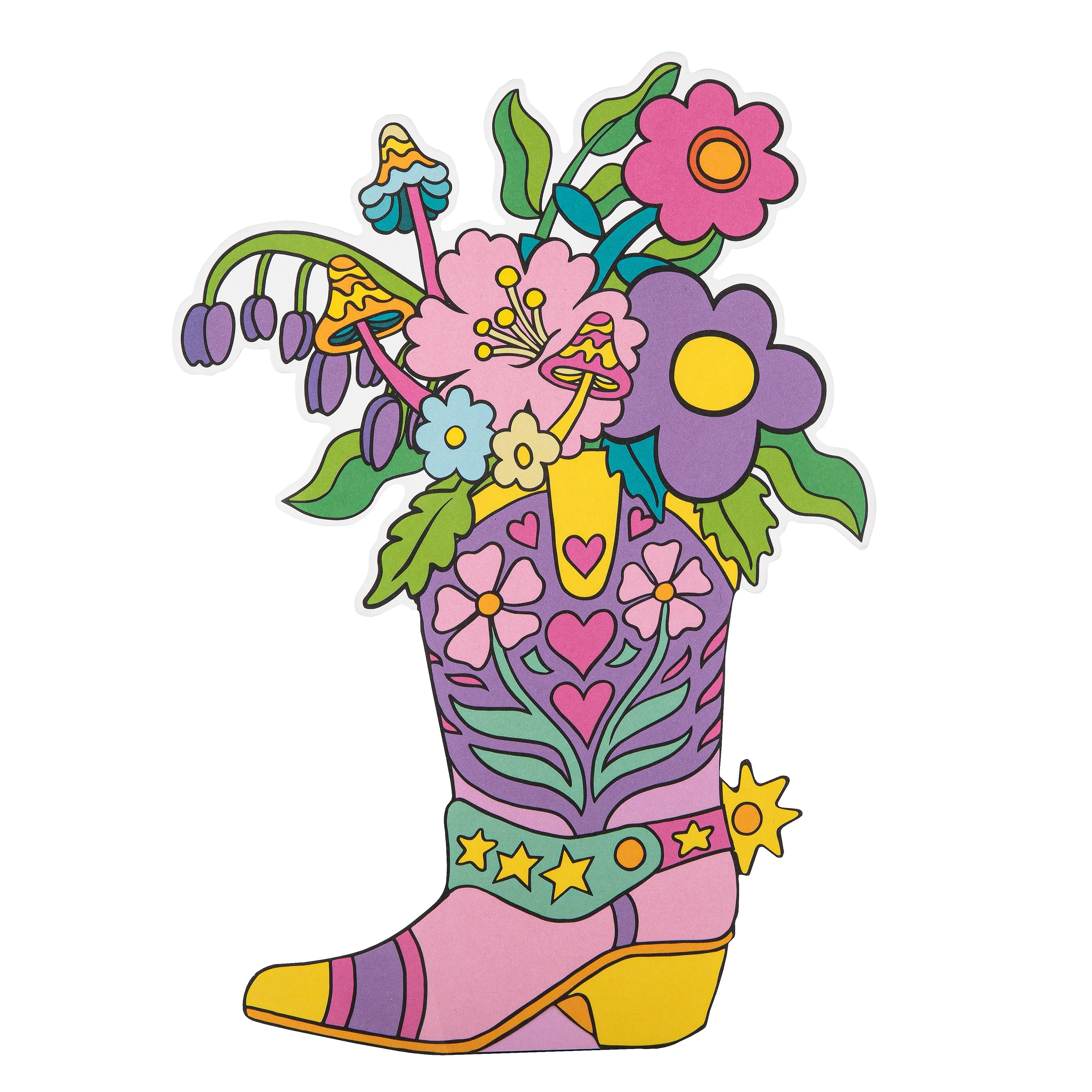 Magical Botanicals X Liz Harry Card - 'Botanical Delights' Cowboy Boot Design - Image 3