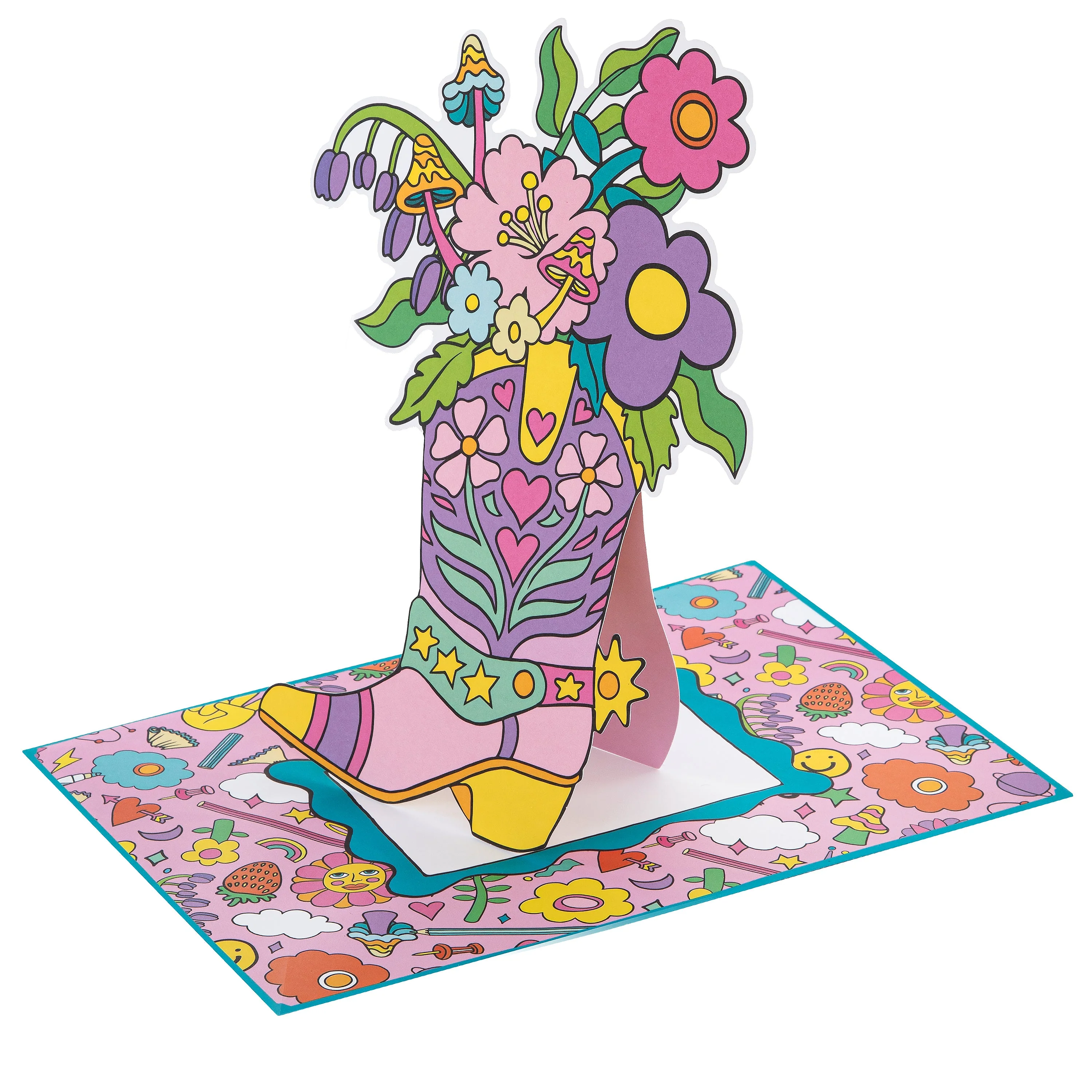 Magical Botanicals X Liz Harry Card - 'Botanical Delights' Cowboy Boot Design - Image 5