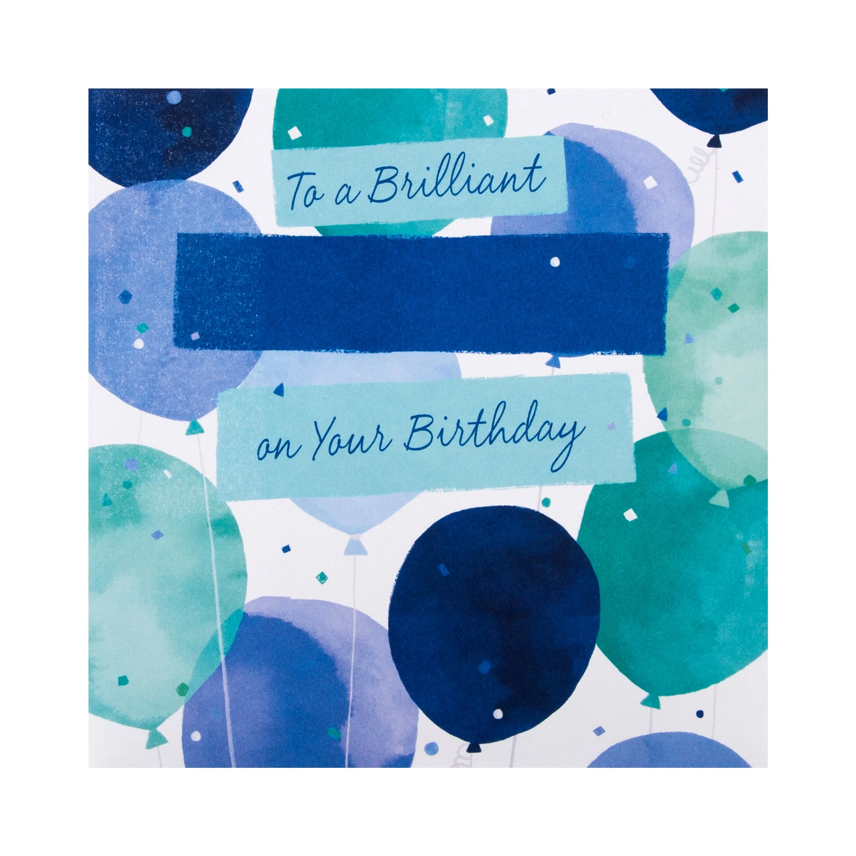 Male Birthday Card - Contemporary Balloon Design with Customisable Sticker Sheet - Image 4