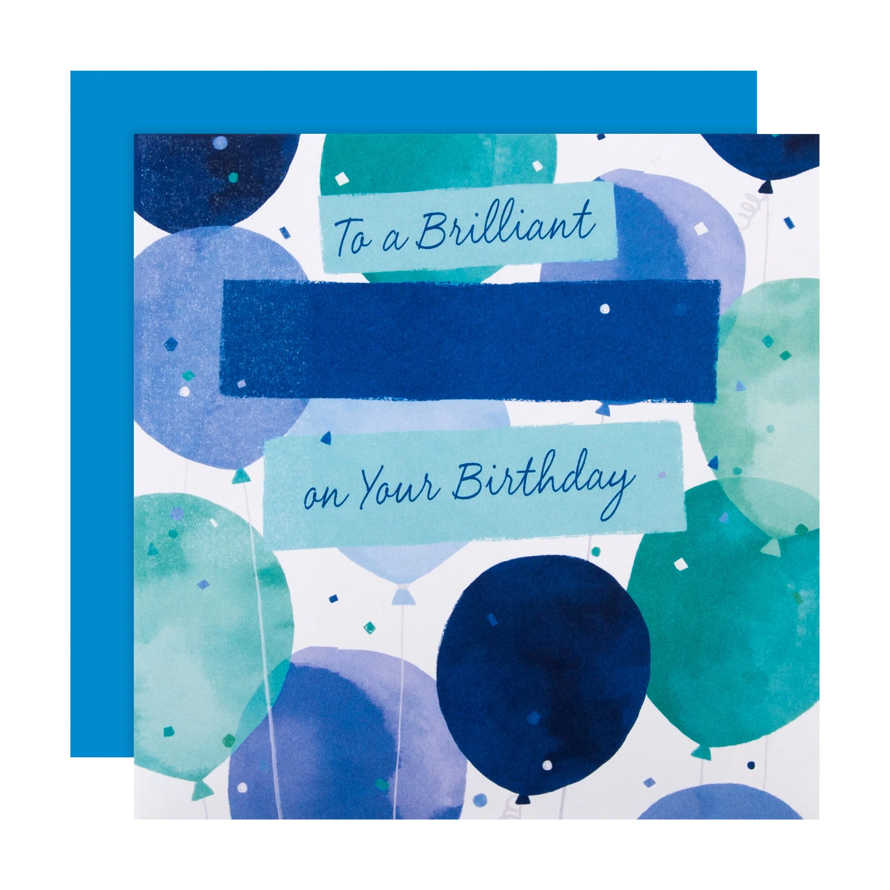 Male Birthday Card - Contemporary Balloon Design with Customisable Sticker Sheet - Image 5