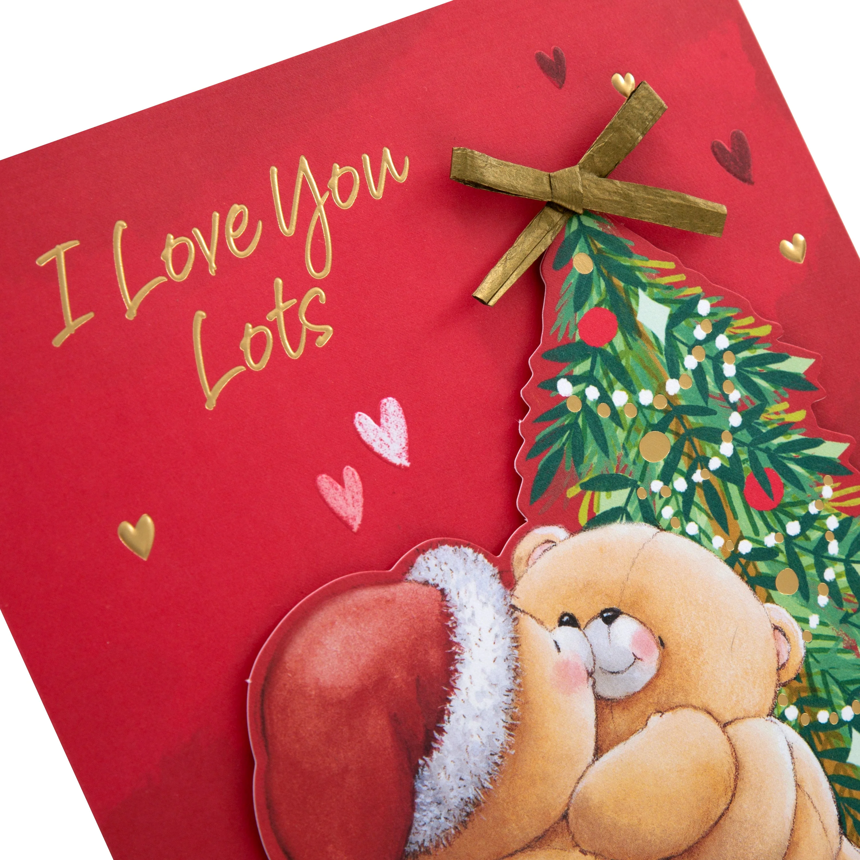 Medium Luxury Boxed Christmas Card for One I Love - Cute Forever Friends with Hearts Design - Image 7