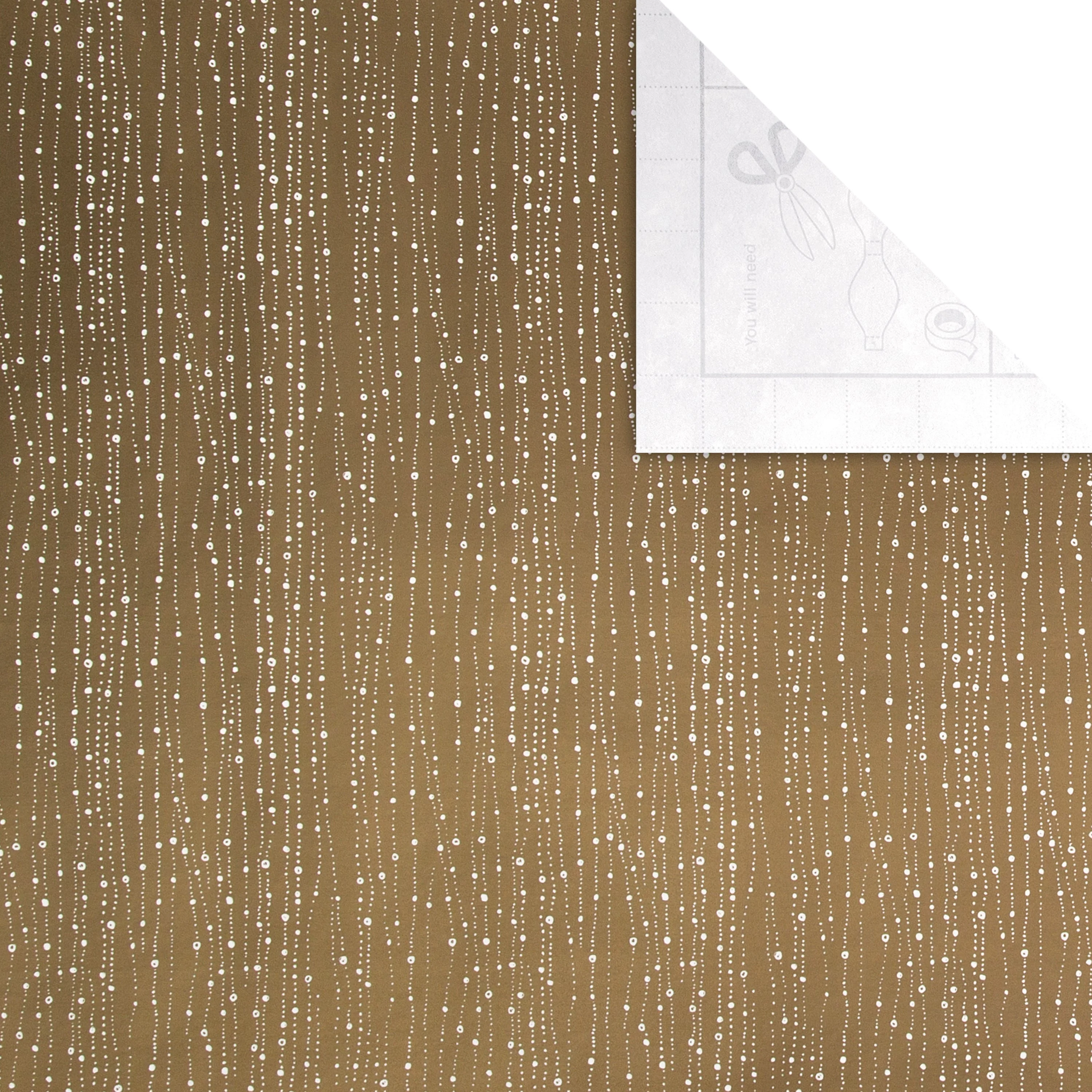 Metallic Christmas Wrapping Paper Pack - 3 Gift Wraps, 6 Tags & 2 Rolls of Ribbon - Image 5