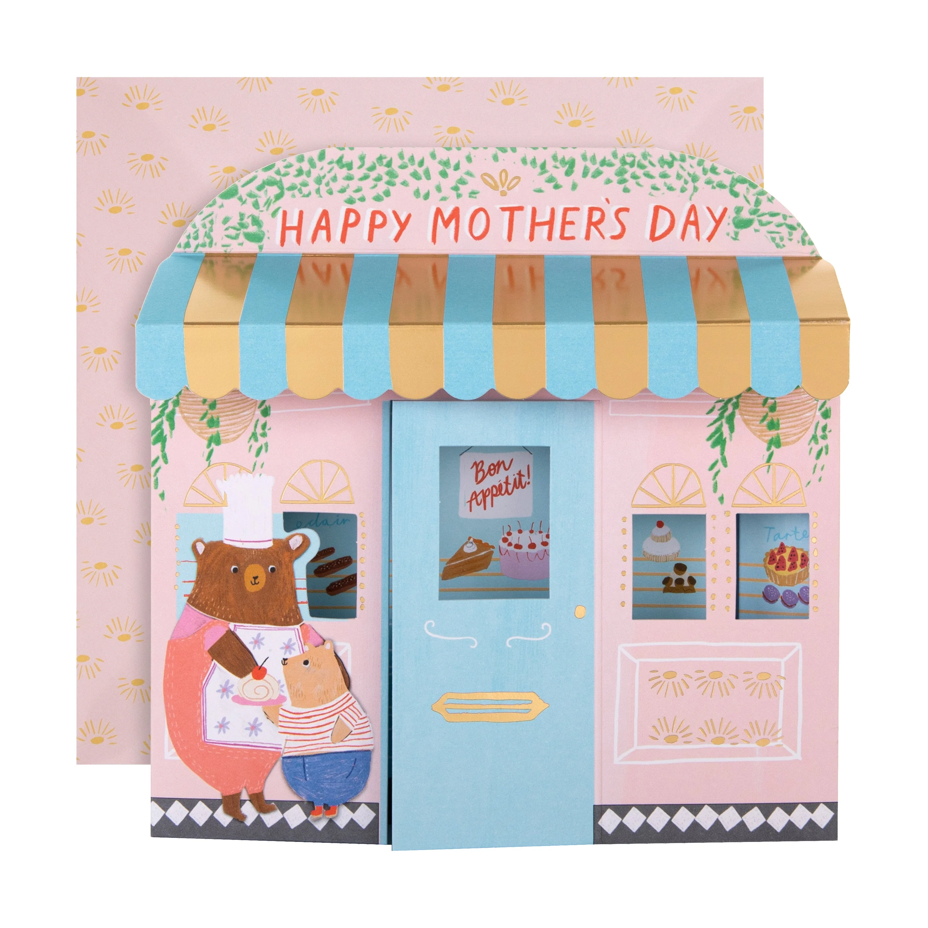 Happy Mother's Day Card - 3D Patisserie Shop Design - Image 2