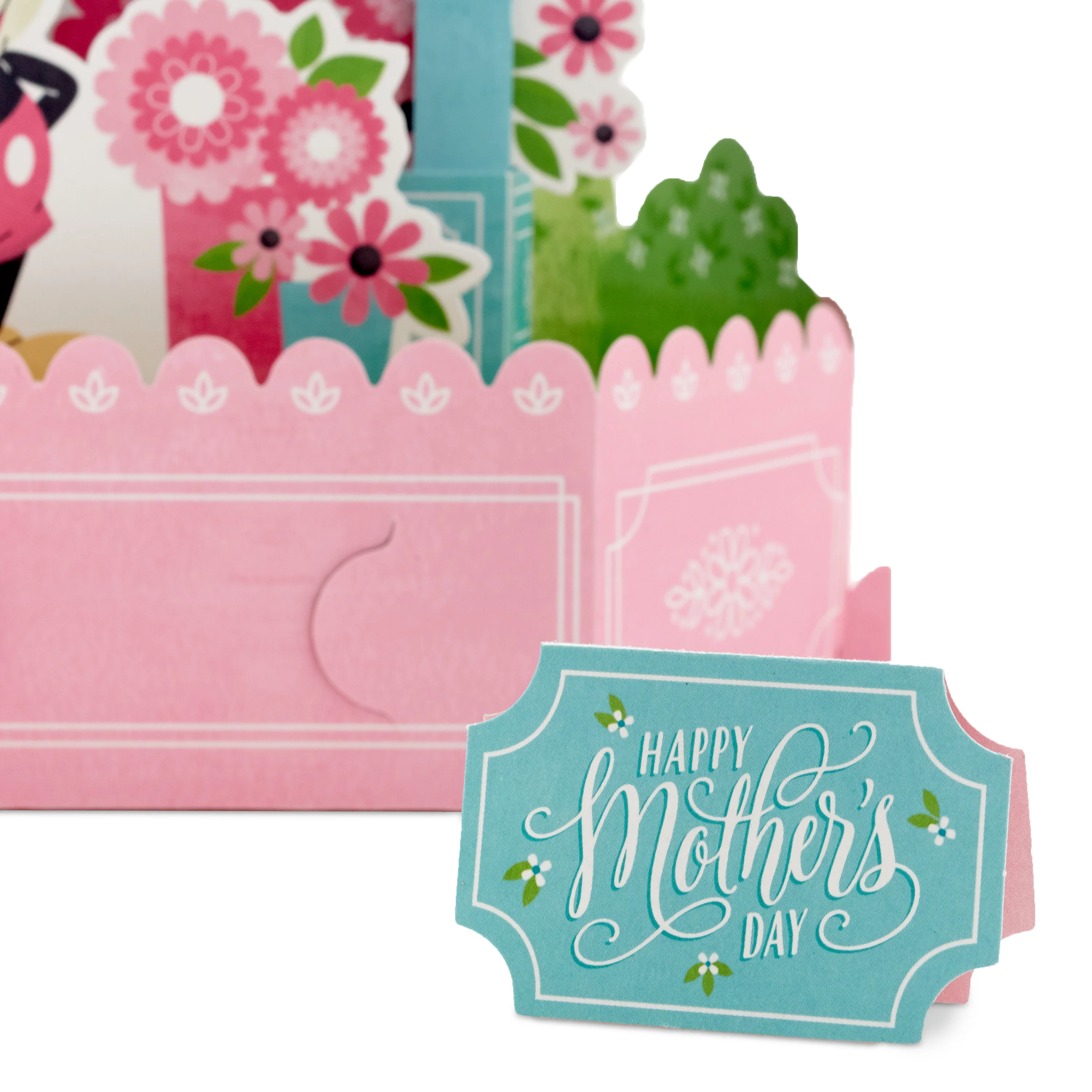 Mother's Day Card - 3D Pop-Up Disney Mickey Mouse & Flower Cart Design - Image 4