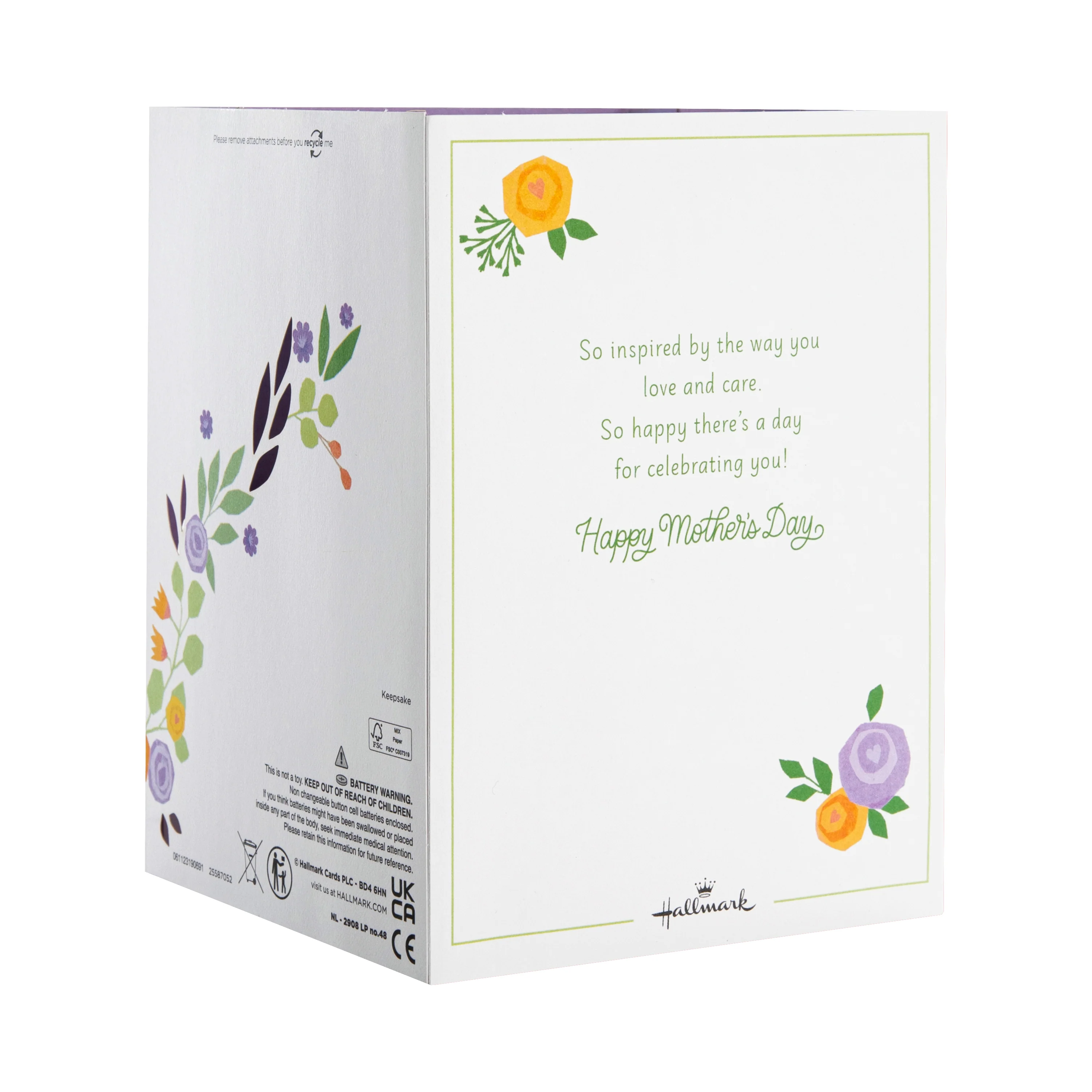 Mother's Day Card - 3D Pop-Up Floral Diorama Card With Light and Music - Image 7