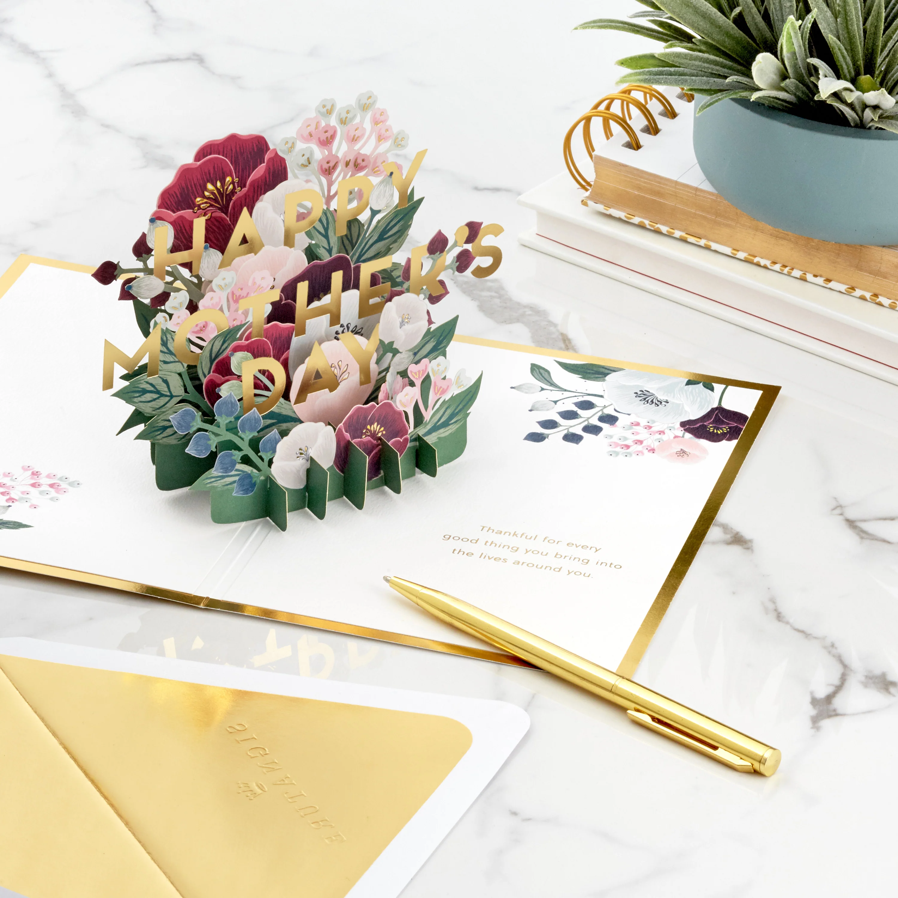 Mother's Day Card - 3D Pop-Up Flower Bouquet Design - Image 8