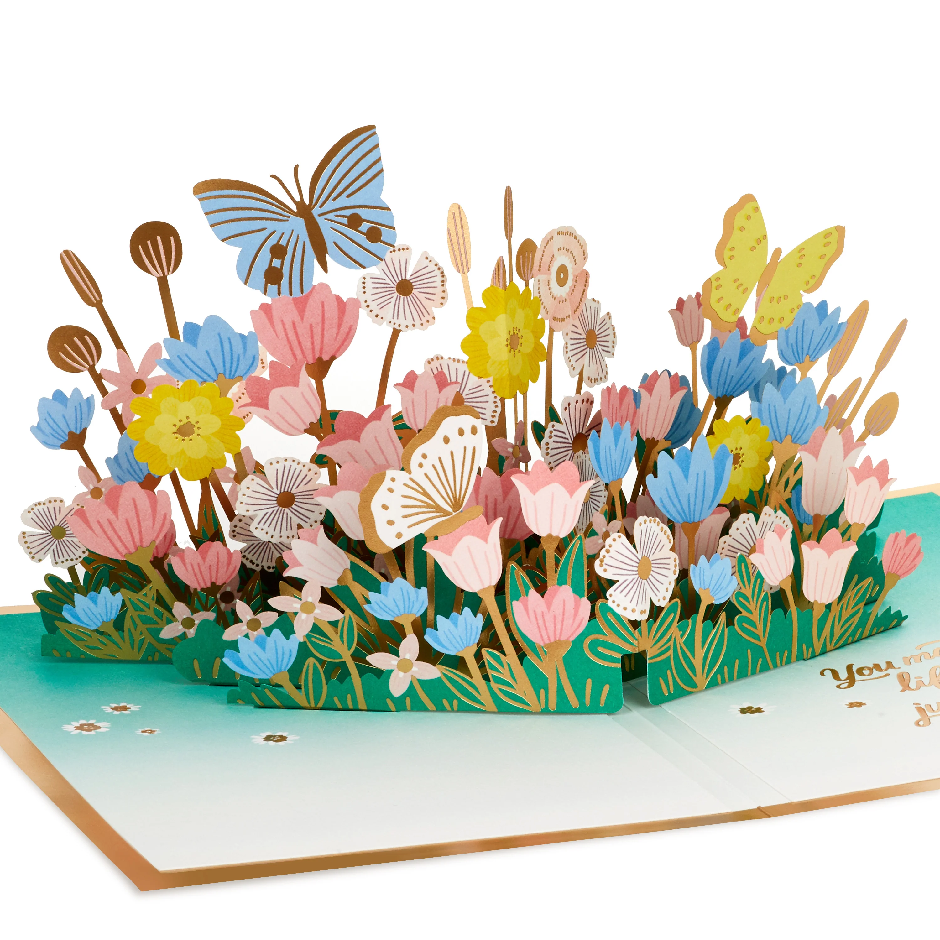 Mother's Day Card - 3D Pop-Up Flowers & Butterflies Design
