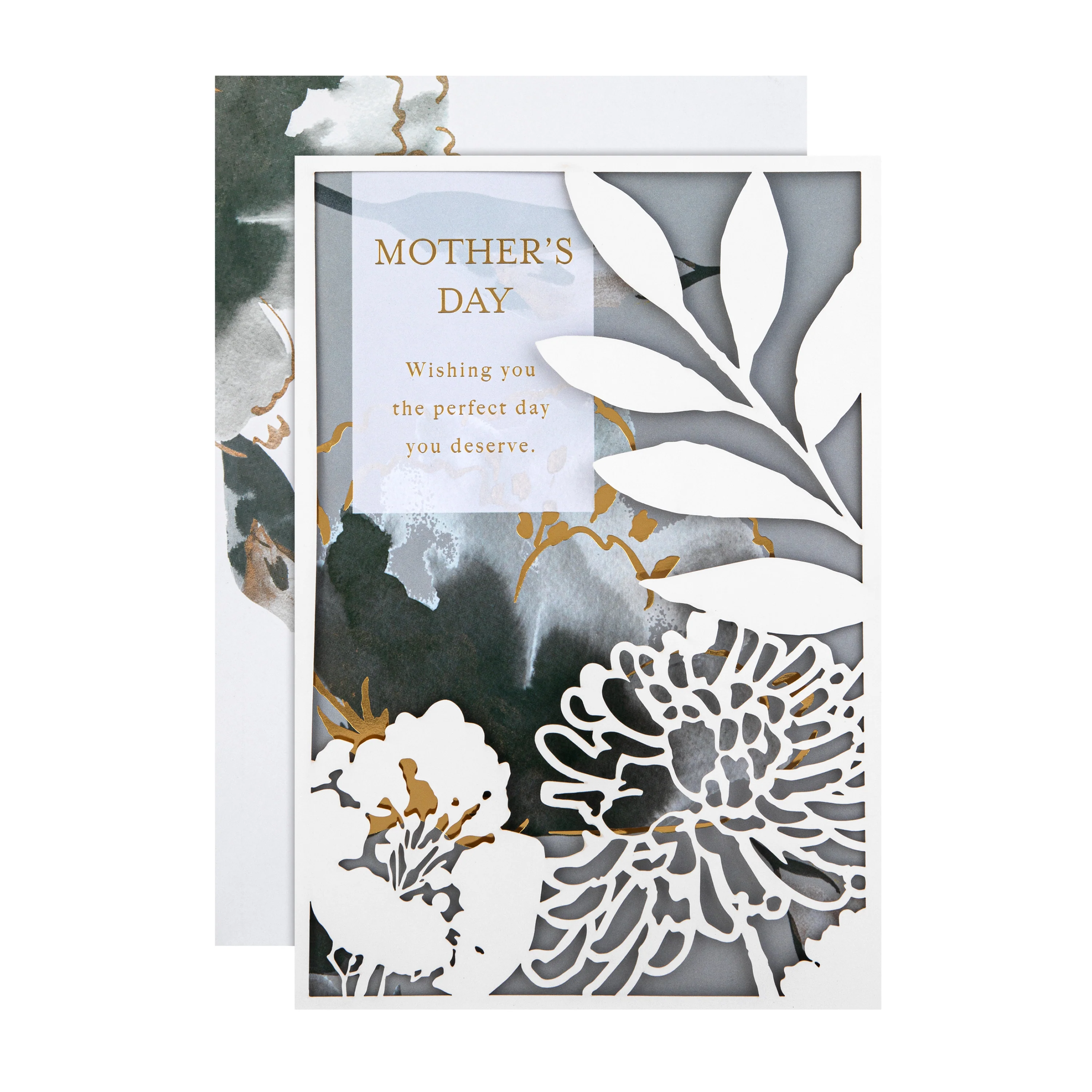 Mother's Day Card - Black & White Floral Design