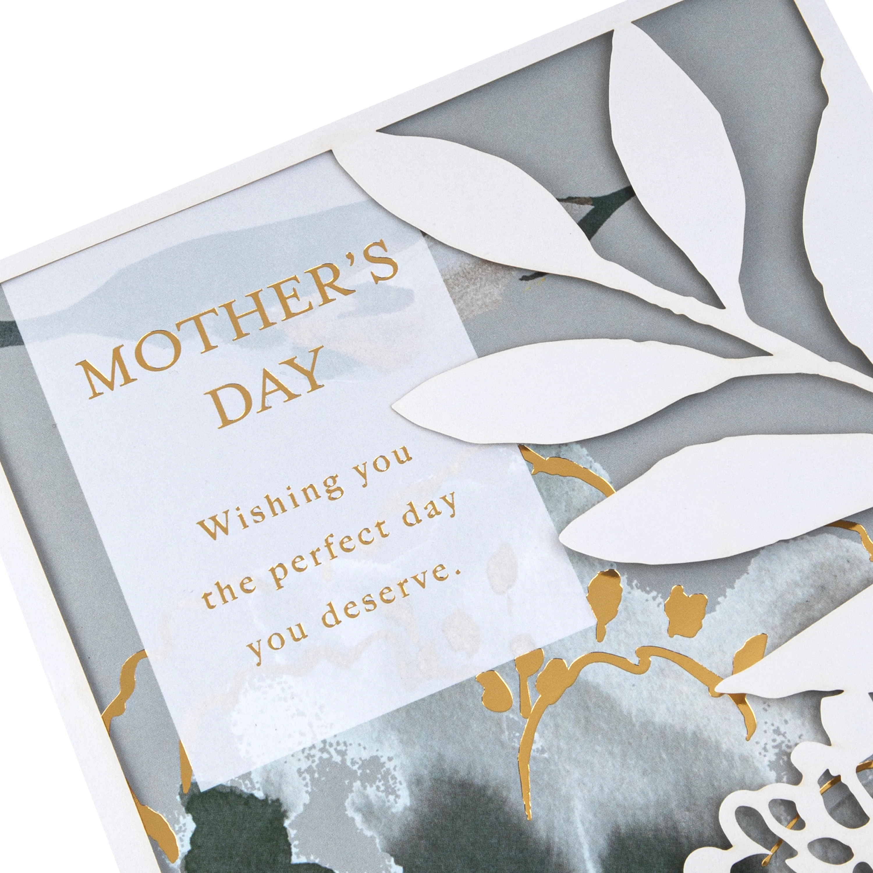 Mother's Day Card - Black & White Floral Design - Image 4