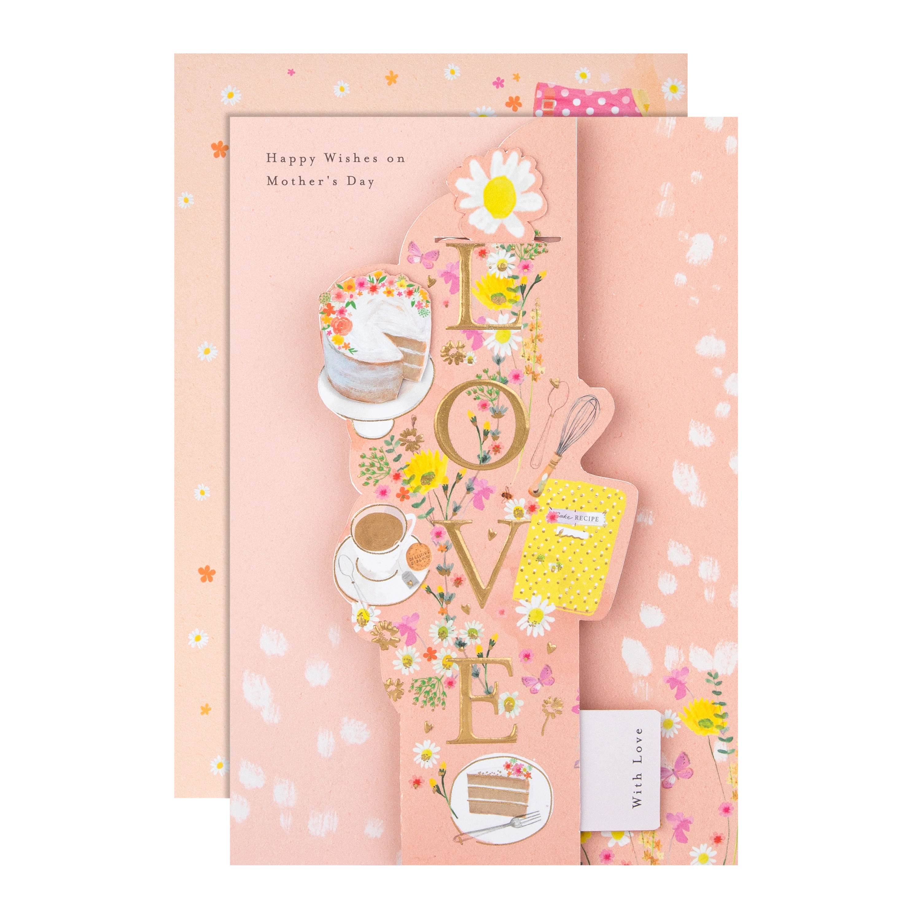 Mother's Day Card - Flowers Design with Bookmark