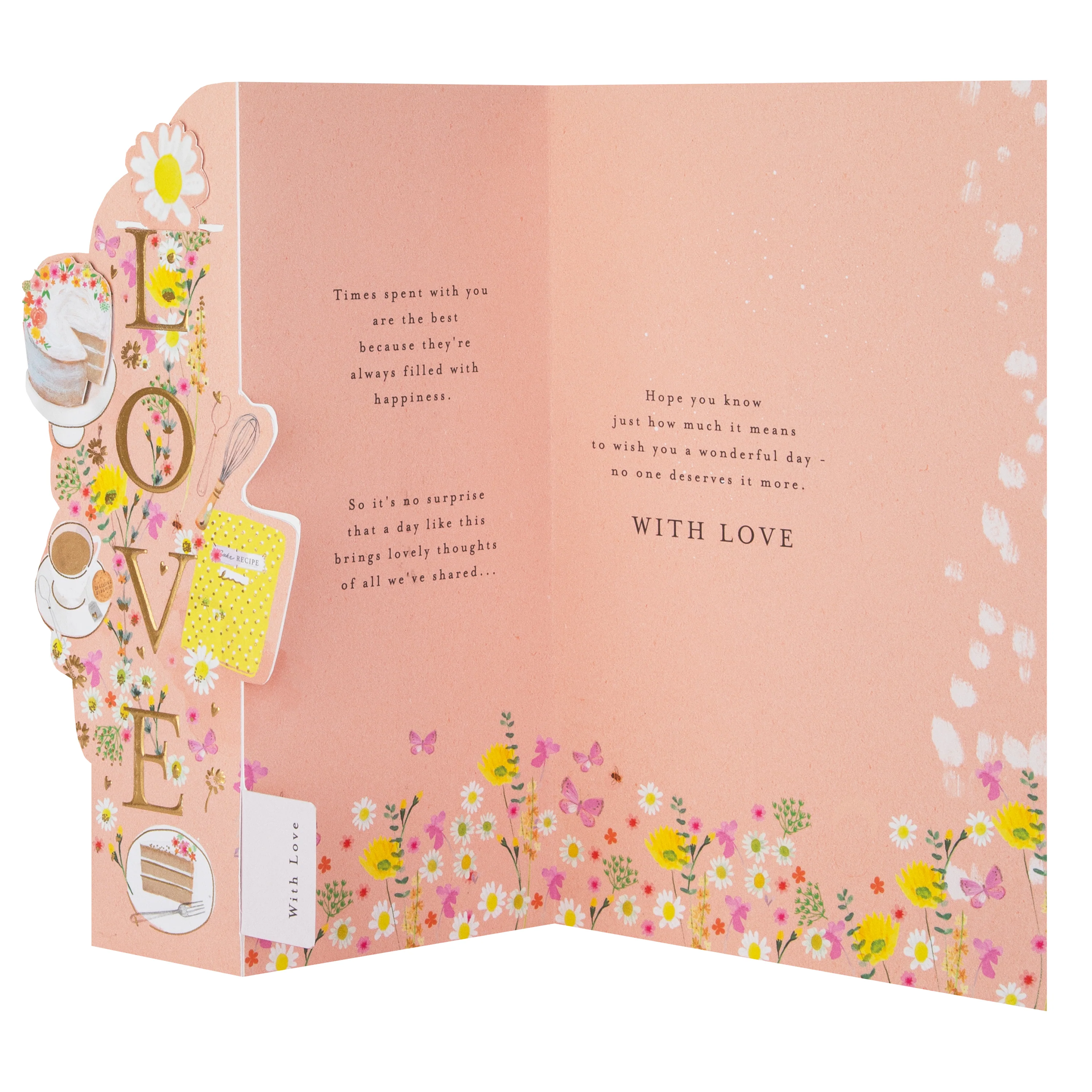 Mother's Day Card - Flowers Design with Bookmark - Image 2