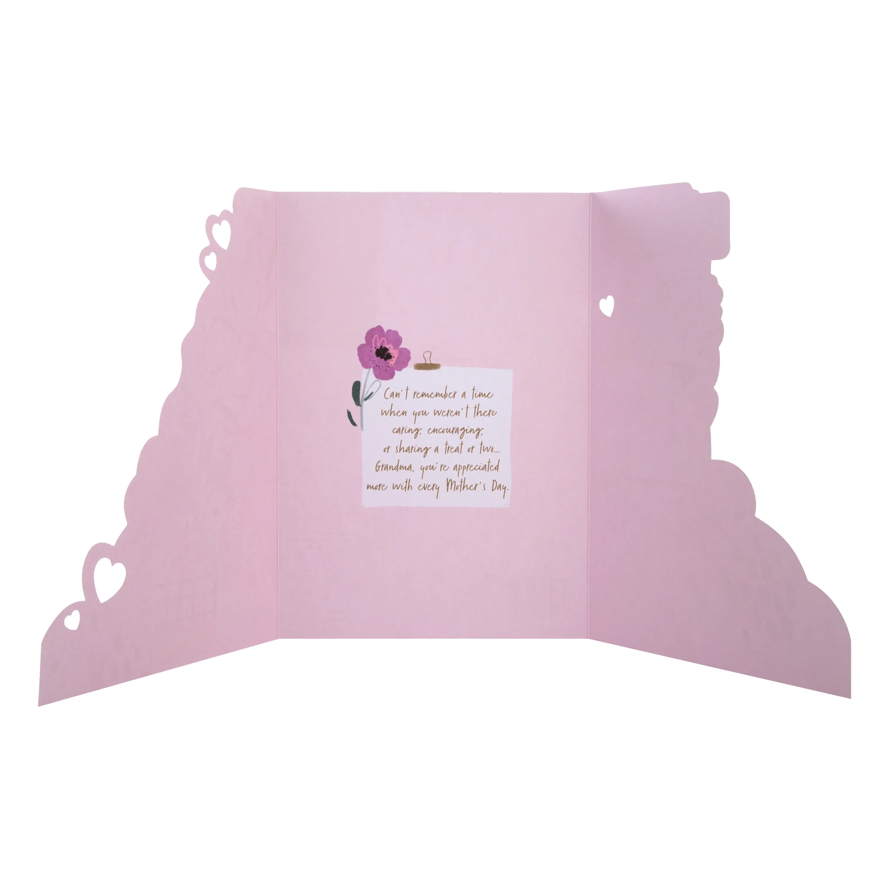Mother's Day Card for Grandma - Classic Bunched Flowers Design - Image 2