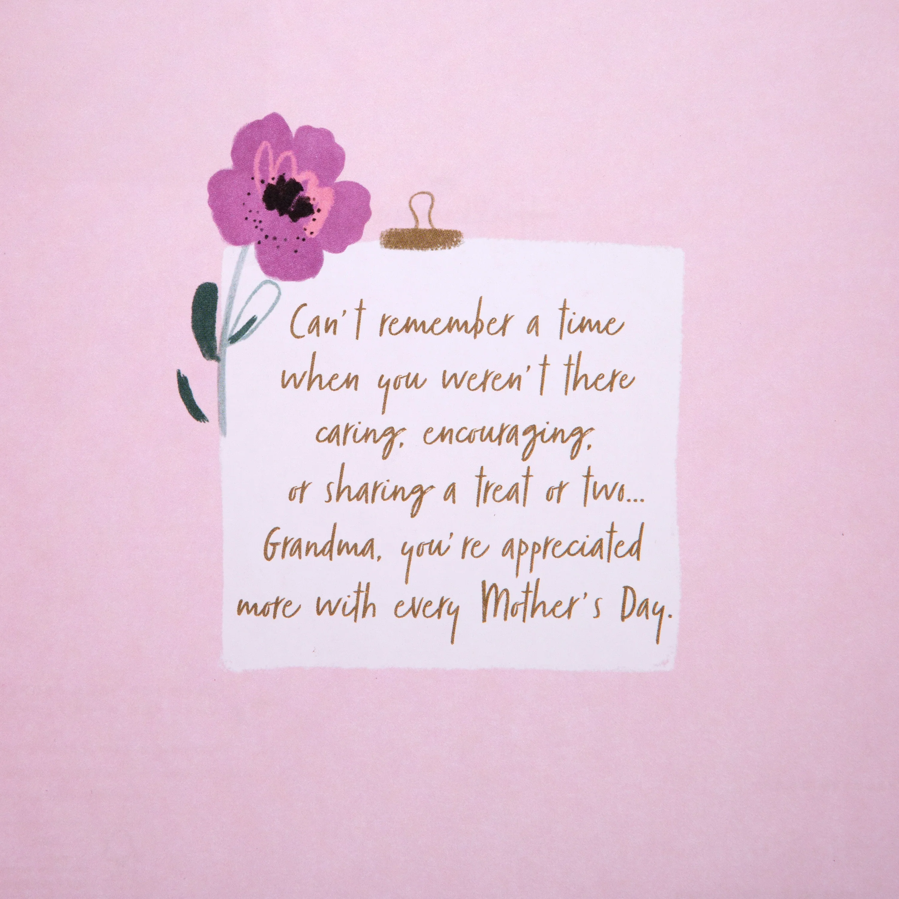 Mother's Day Card for Grandma - Classic Bunched Flowers Design - Image 3