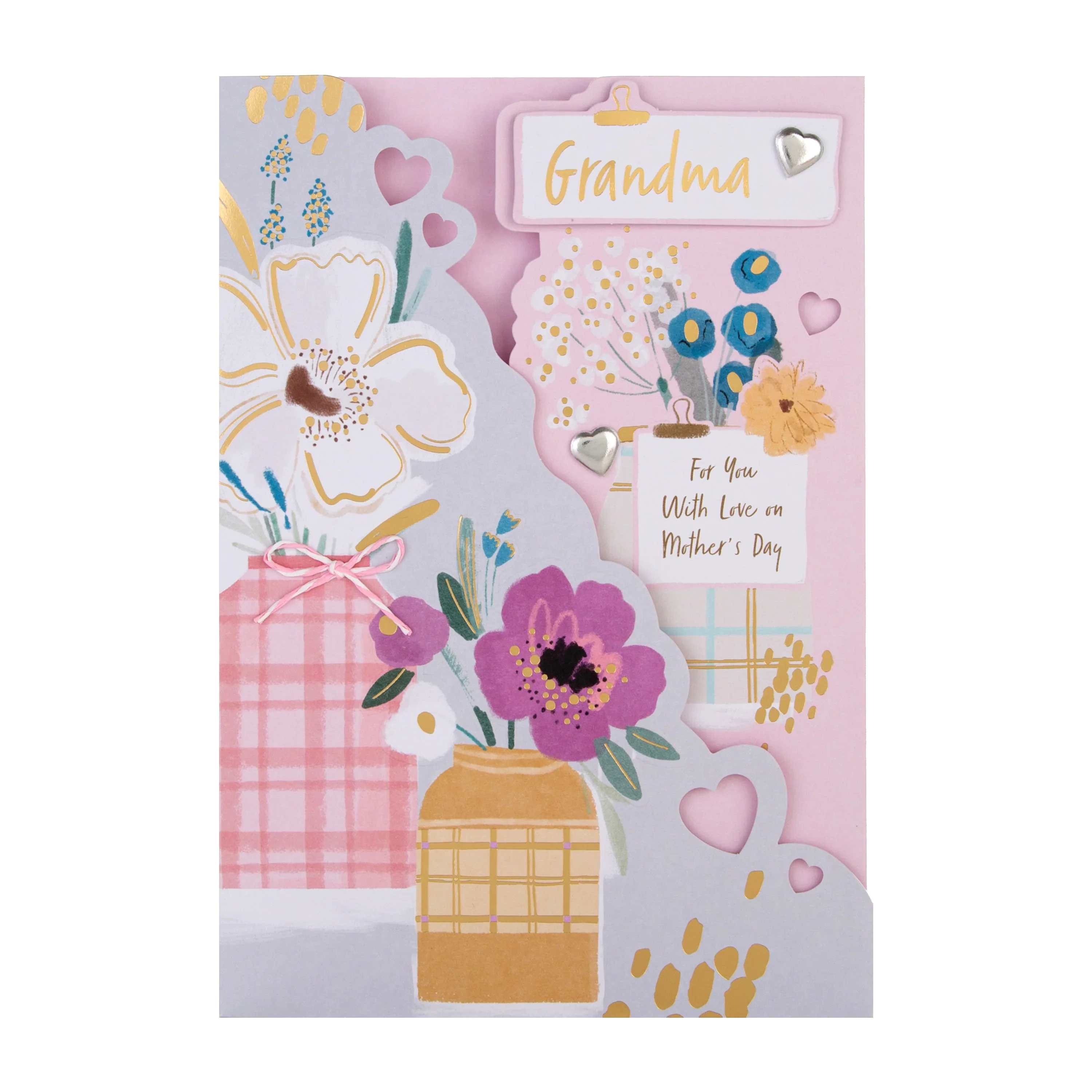 Mother's Day Card for Grandma - Classic Bunched Flowers Design - Image 4