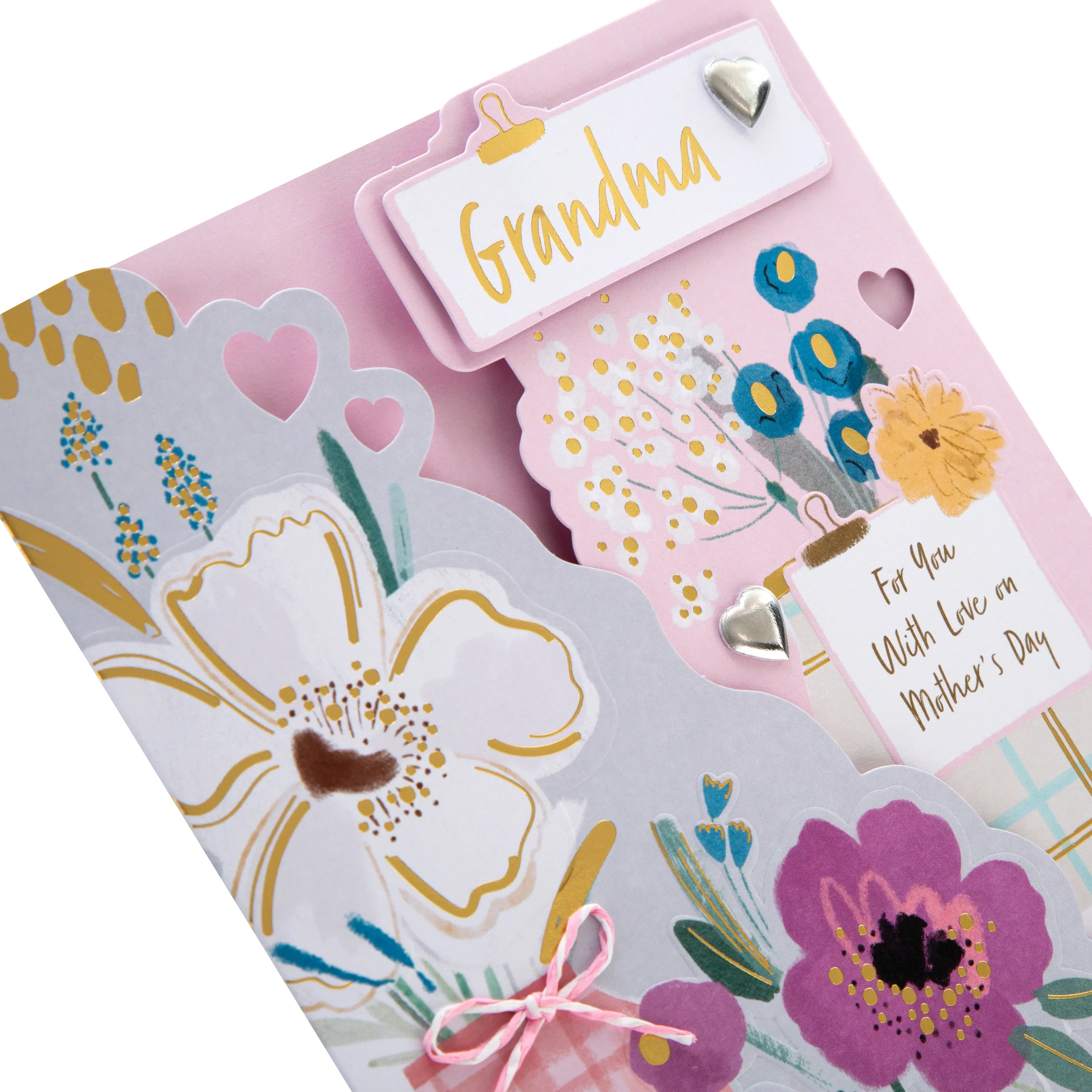 Mother's Day Card for Grandma - Classic Bunched Flowers Design - Image 5