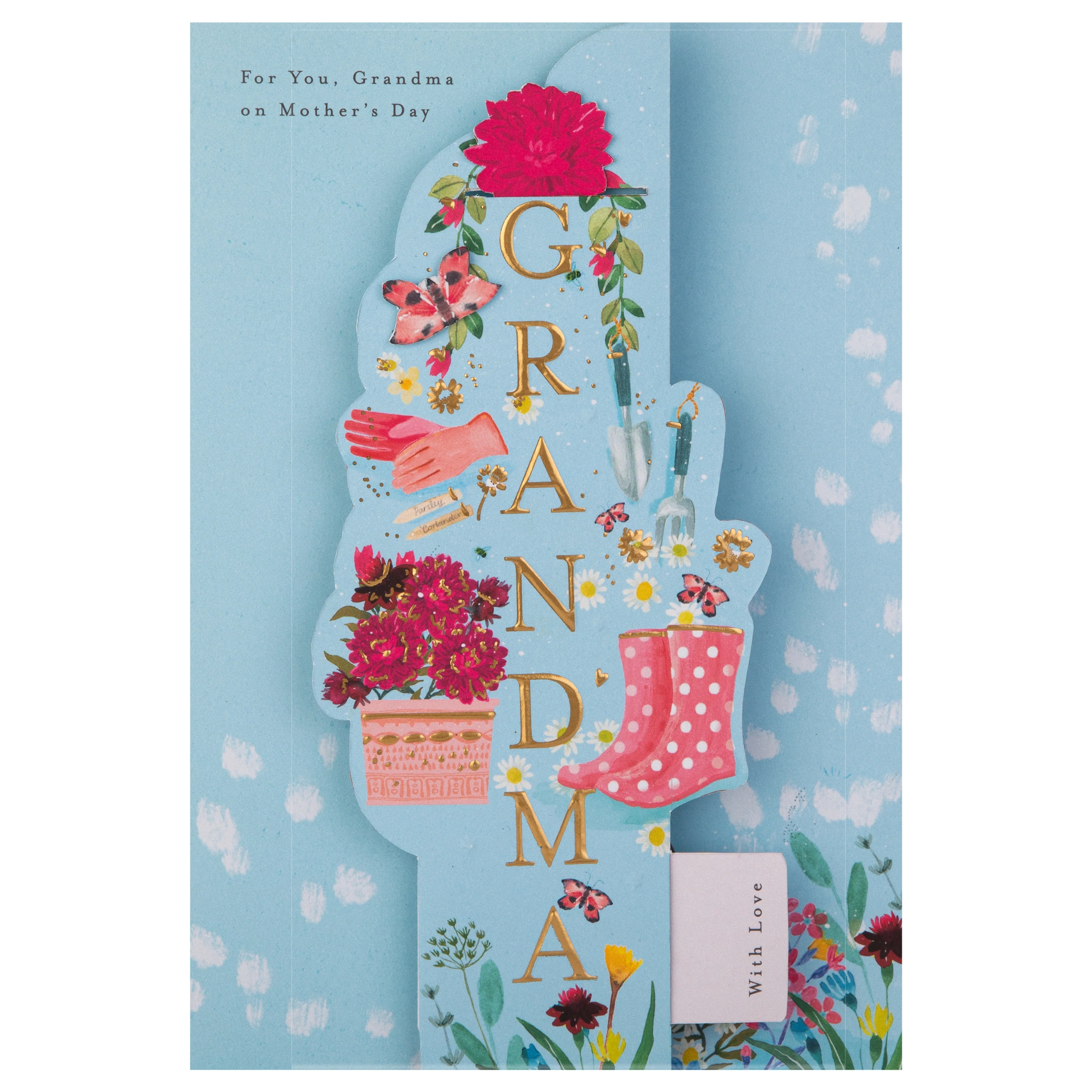 Mother's Day Card for Grandma - Gardening Design with Bookmark - Image 7